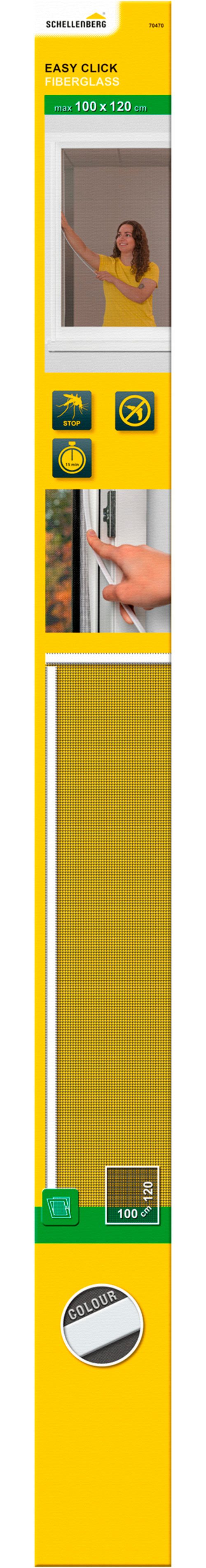 SCHELLENBERG Insektenschutz-Fensterrahmen Simply Click mit Fiberglasgewebe ohne bohren, (Set, 1-St), Fliegengitter zum Einklicken, 100 x 150 cm und 130 x 150 cm, weiß