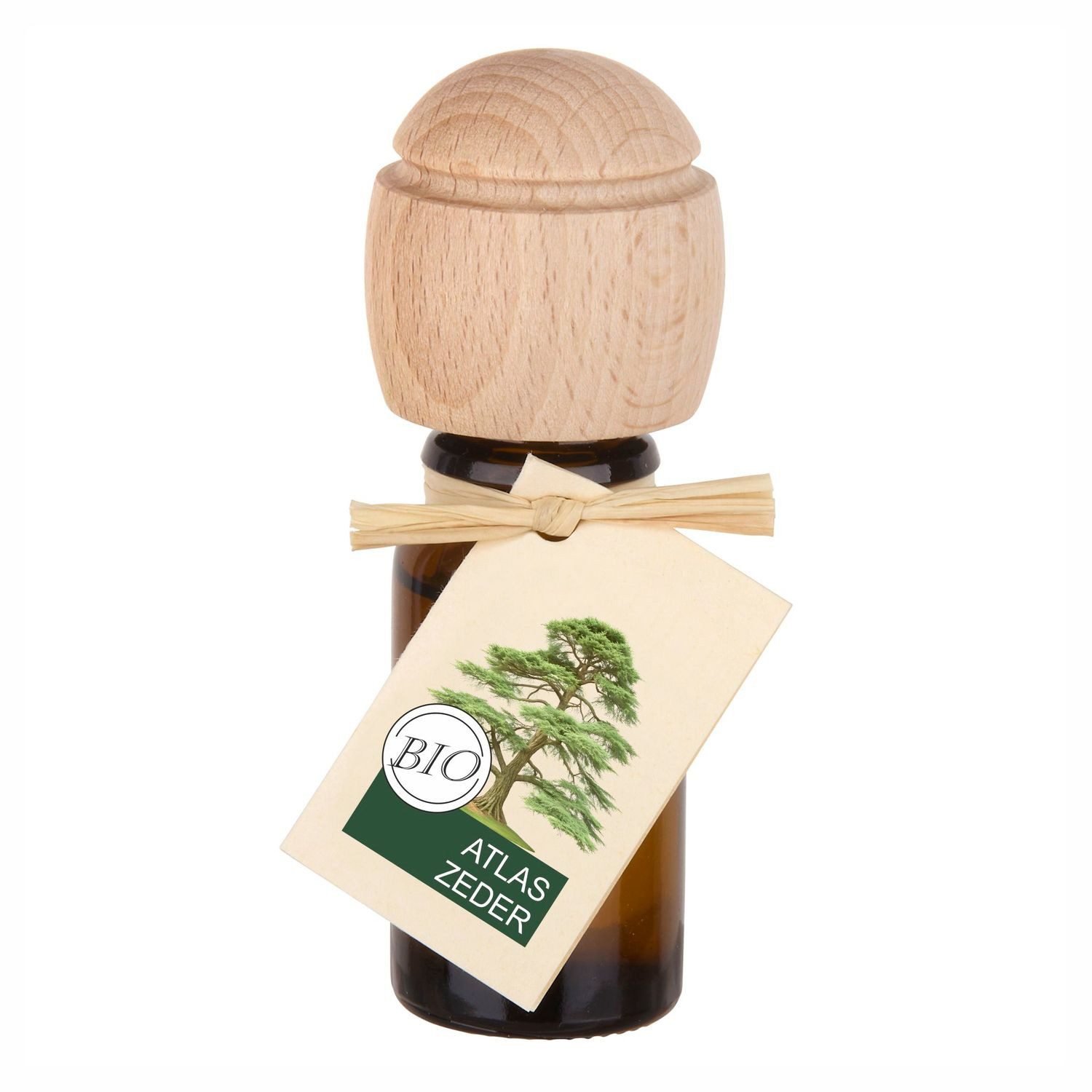 Traumduft-Manufaktur Duftöl Atlaszeder (1-St), Piccolino Duftöl Raumduft mit Buchenholzkopf Naturöl 10 ml