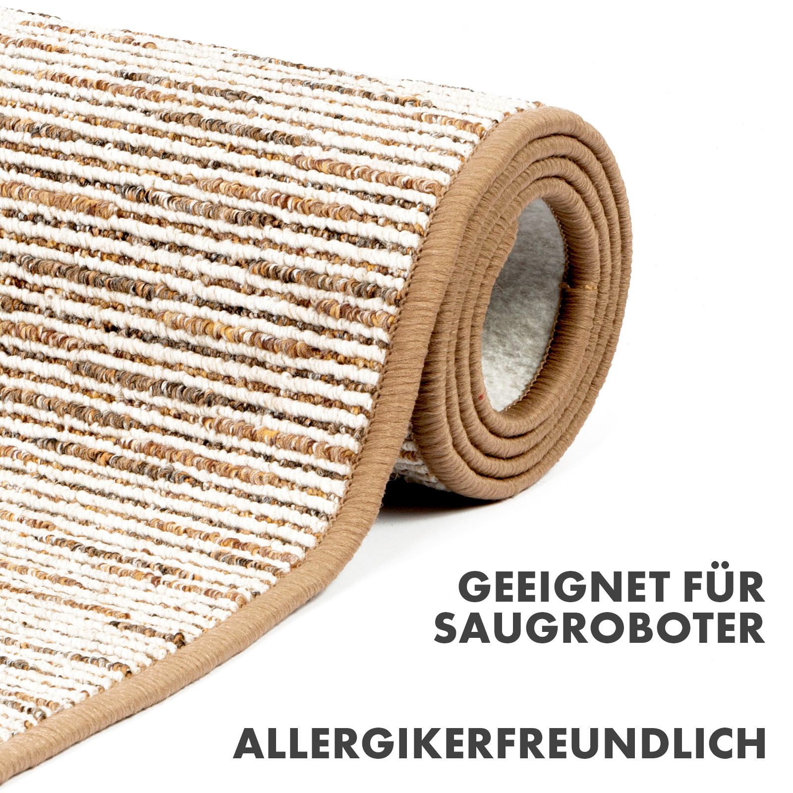 Karat Teppich auf Maß Geneva, Moderner Wohnteppich, Verschiedene Farben und Größen