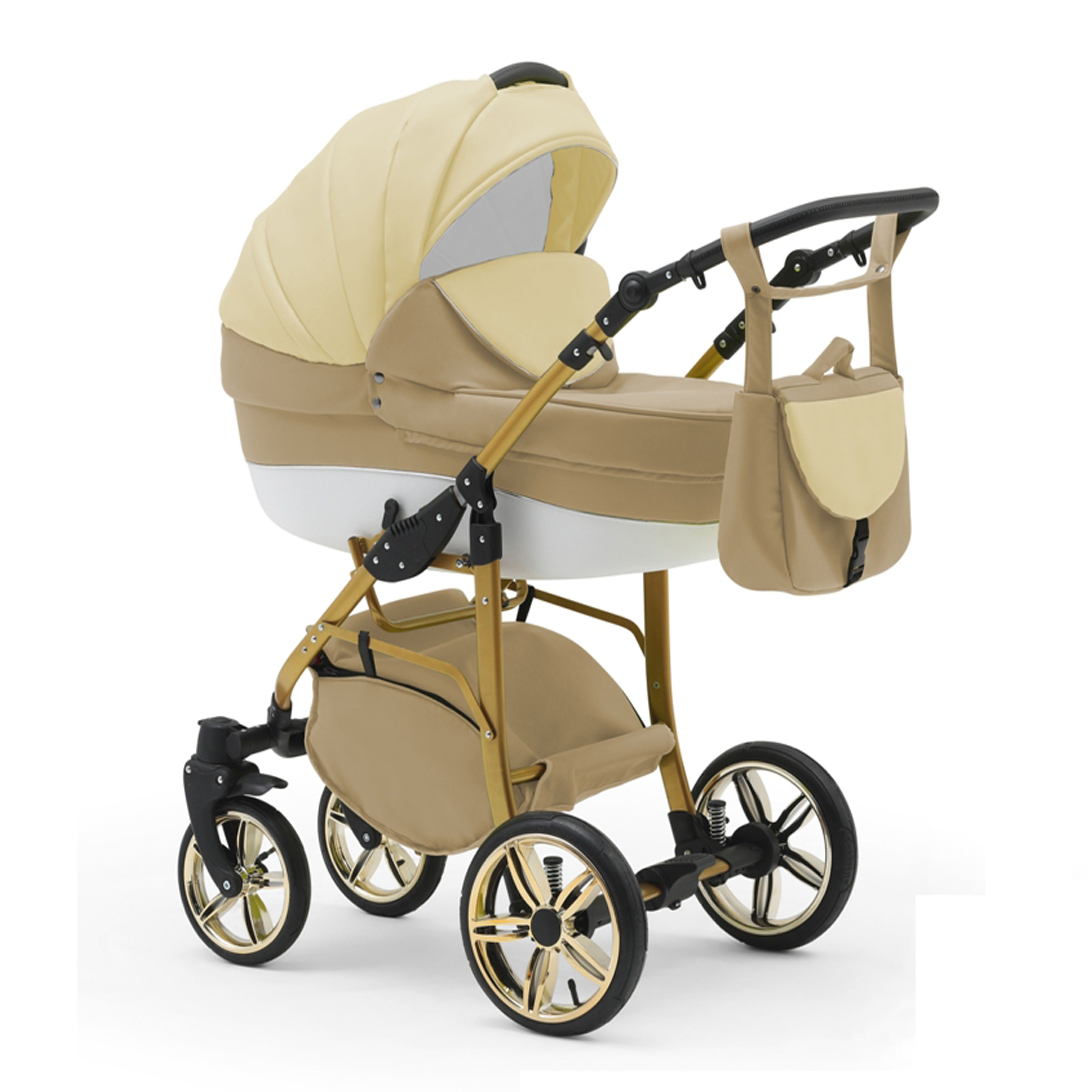BabyMerc Kombi-Kinderwagen Neo Gold 2 in 1 inkl. Sportsitz und umfangreichen Zubehör in 22 Farben