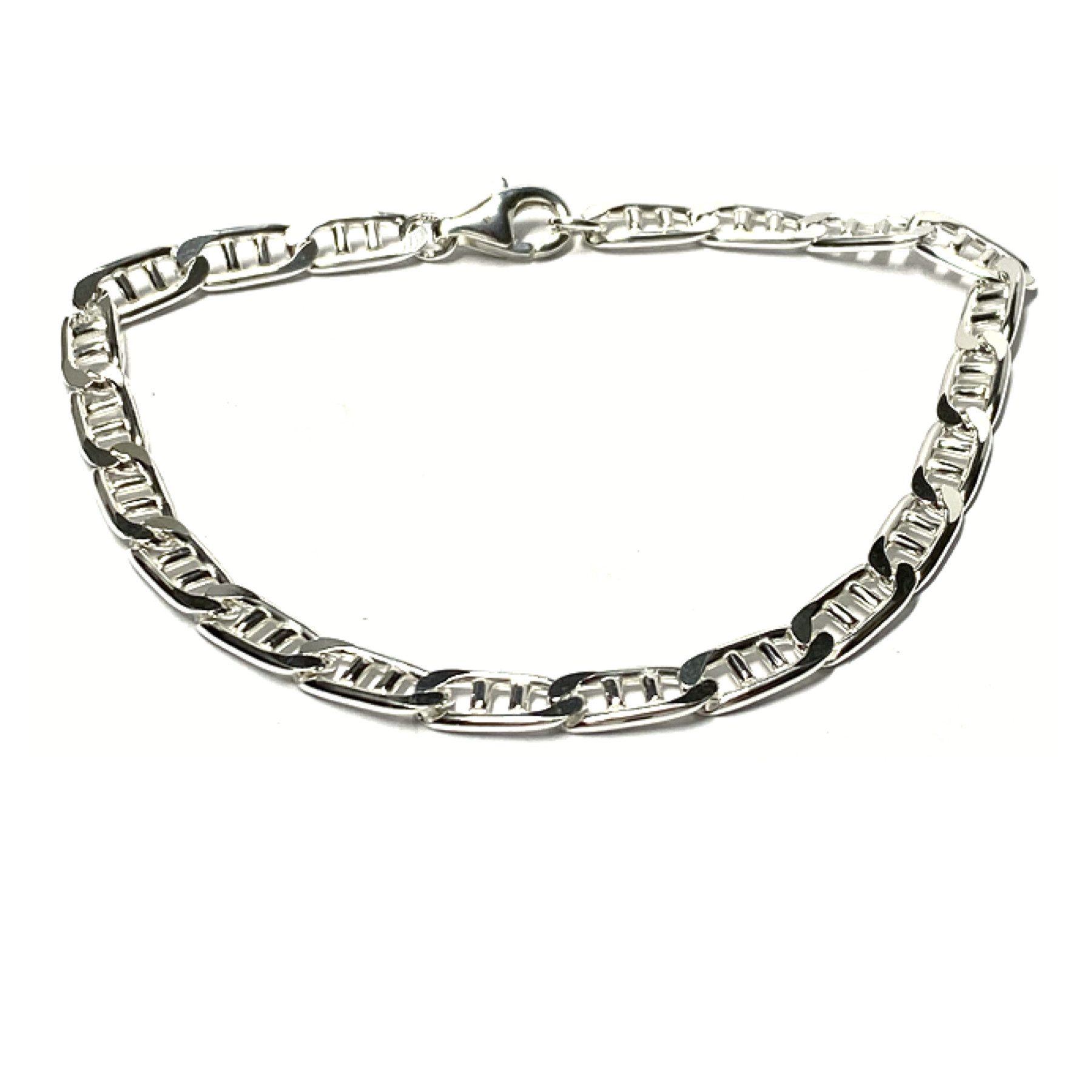 Panzerarmband Armband 925/- Sterling Silber Stegpanzer stabil beweglich 21cm