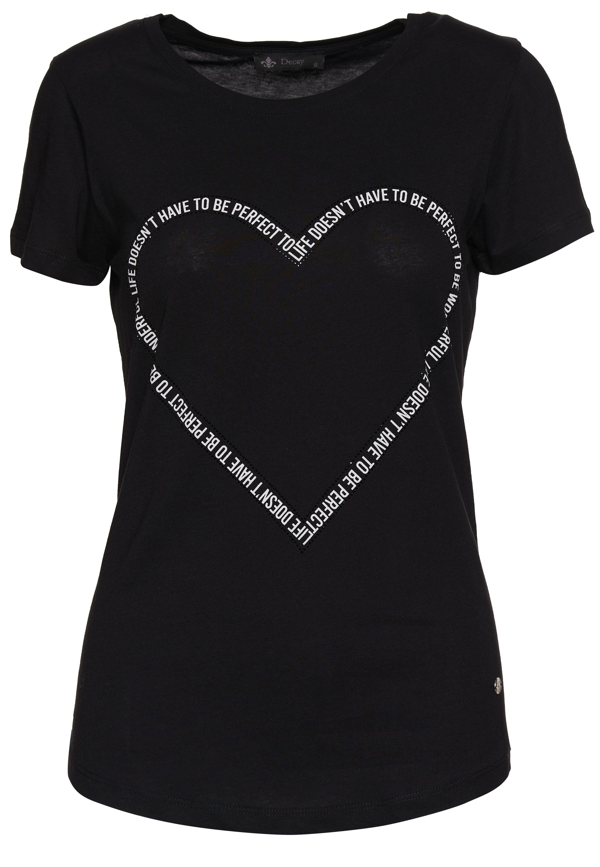T-Shirt mit Decay Herz-Print