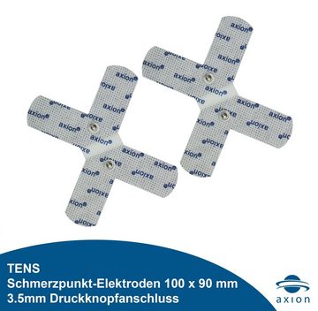 Axion Elektrodenpads passend zu Sanitas, Beurer, 100 x 90 mm, 3.5mm Druckknopfanschluss, patentierte Schmerzpunkt-Elektroden zur Schmerztherapie, 2 St.,selbstklebende TENS EMS Elektroden für TENS EMS Geräte