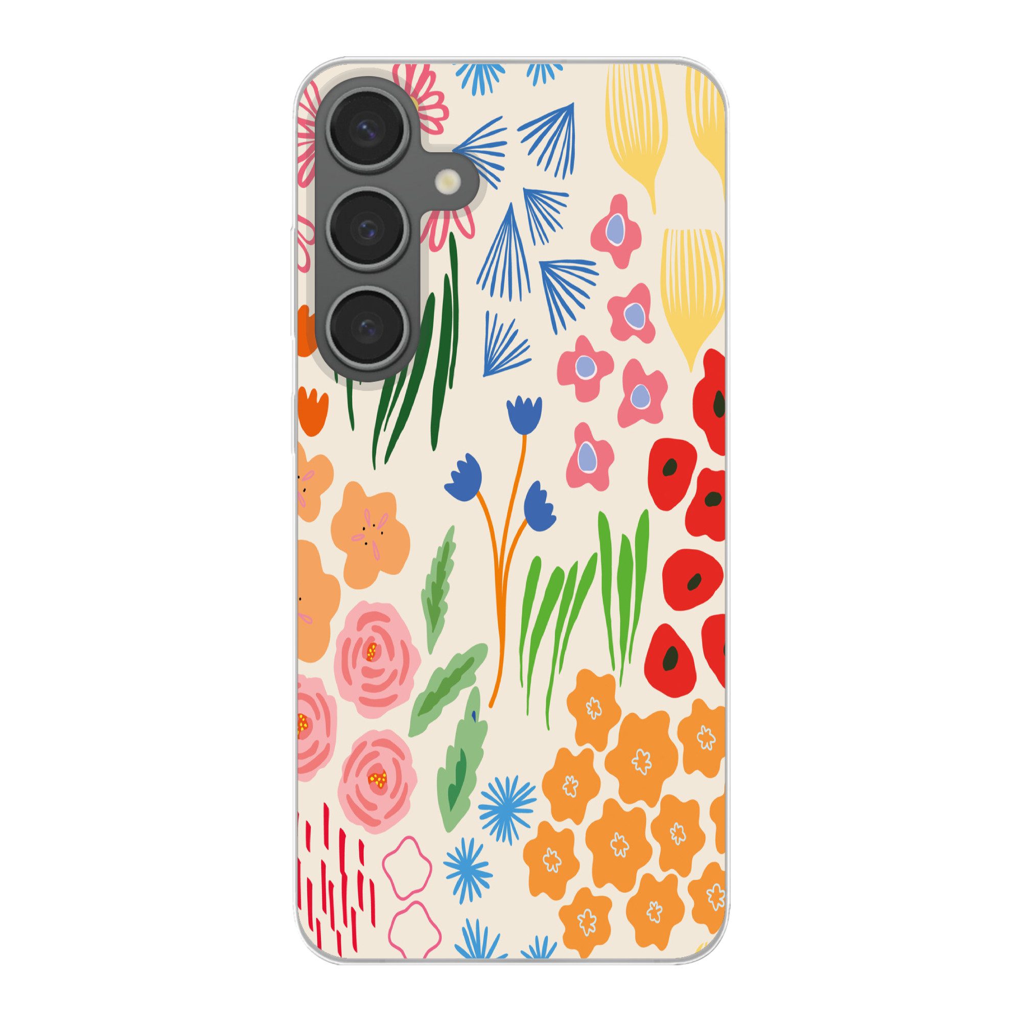 Handyhülle für Samsung Galaxy S24 Plus Blumen - Muster - Feldblumen