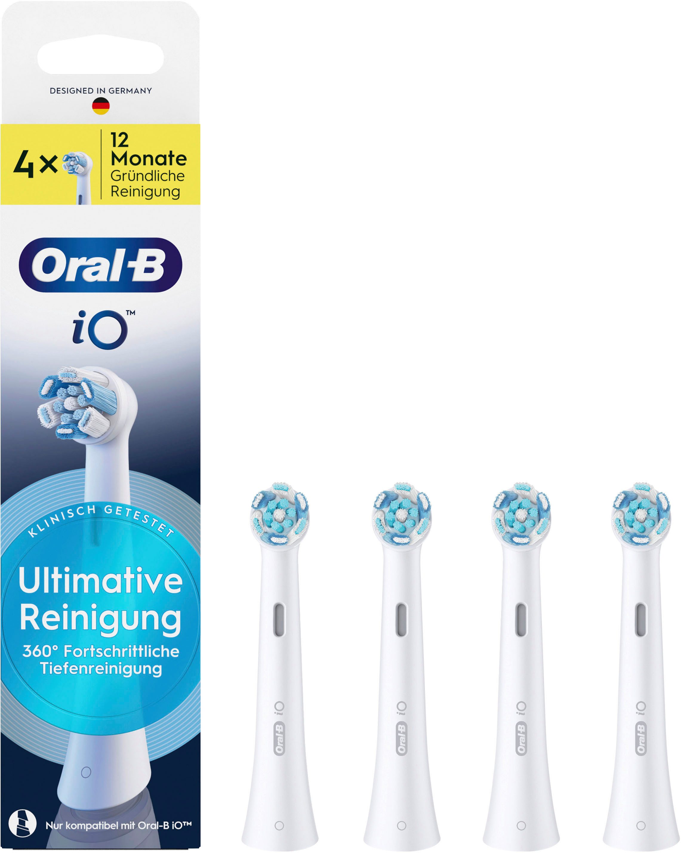 Oral-B Elektrische Zahnbürste iO 10, Aufsteckbürsten: 5 St., Magnet-Technologie, iOsense, 7 Putzmodi, Farbdisplay & Lade-Reiseetui – Bild 3 von 5
