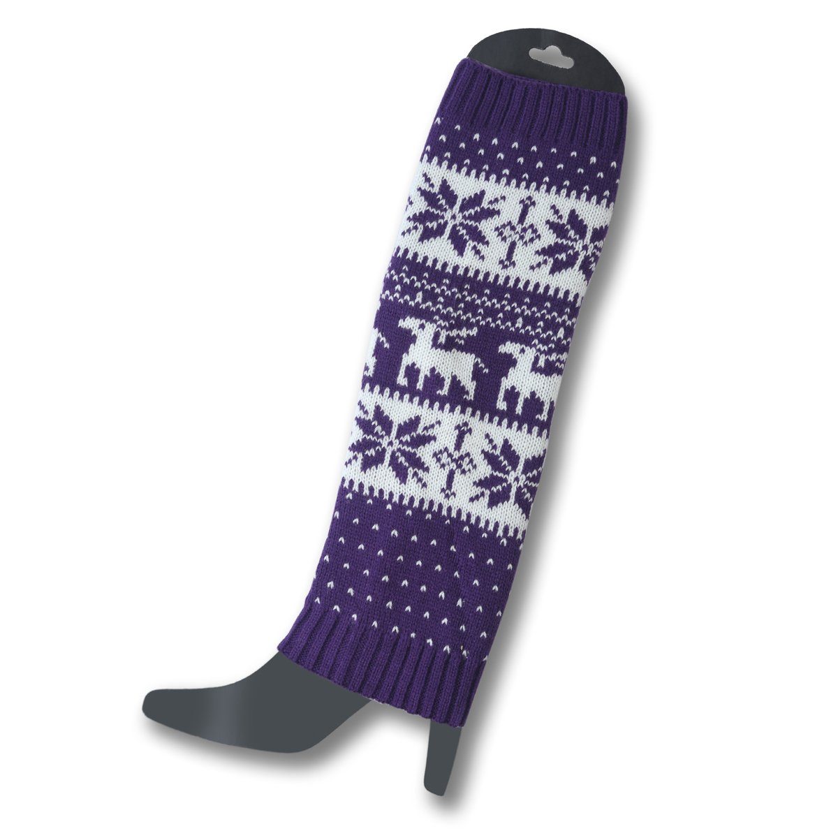 Originelli Beinstulpen Überzieher Weihnachtsmuster Sonia Warm Onesize Paar 1 "Norweger" lila Norwegersocken