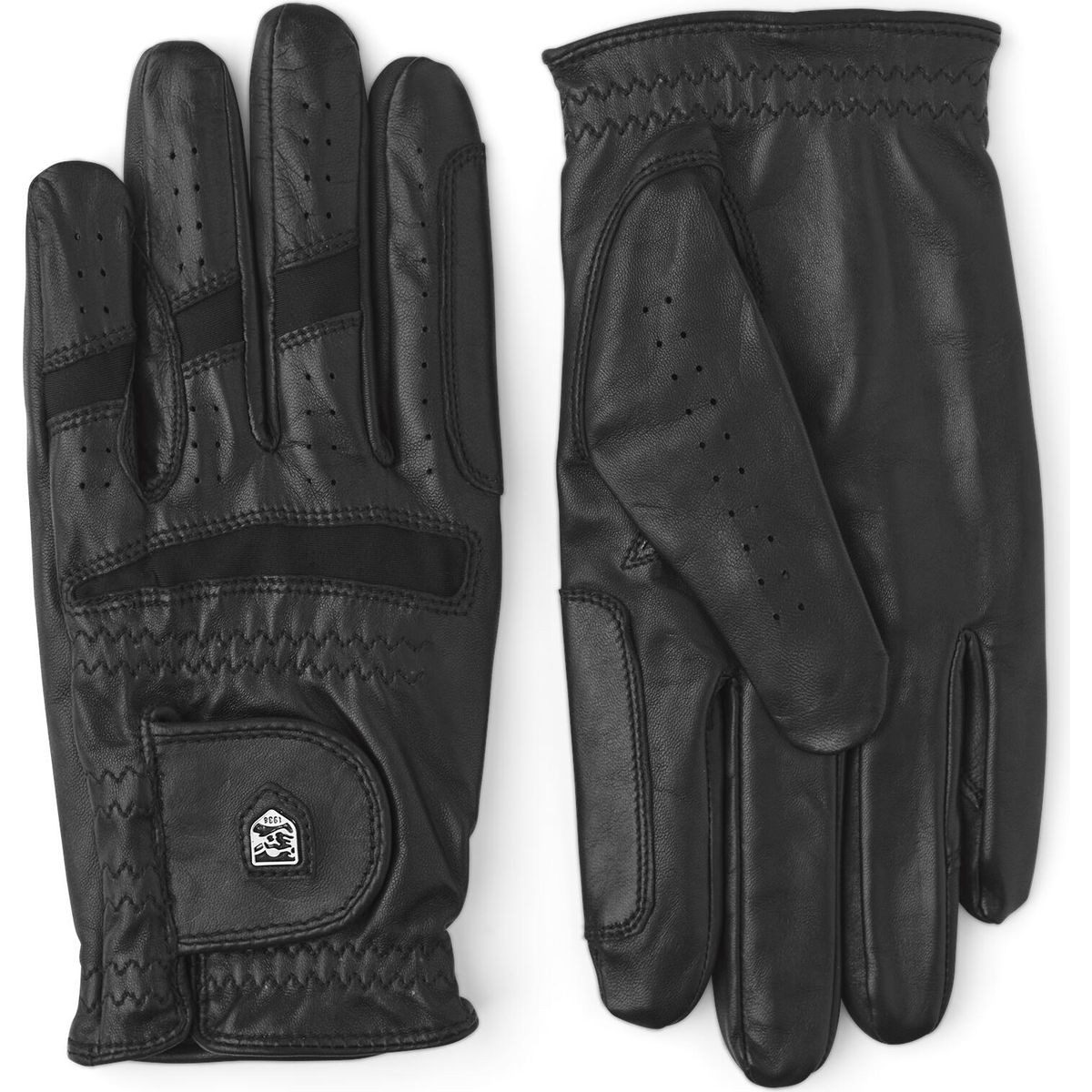 Hestra Multisporthandschuhe Leather Direct - 5 Finger Eleganter, elastischer Reithandschuh aus Lammnappa mit