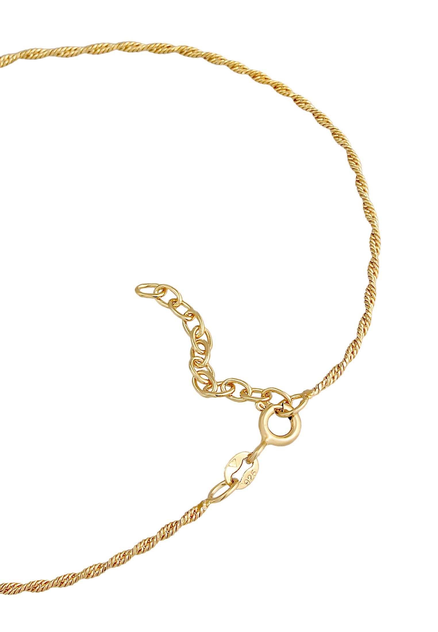 Elli Fußkette Kordelkette Gedreht Basic Zeitlos 925 Silber