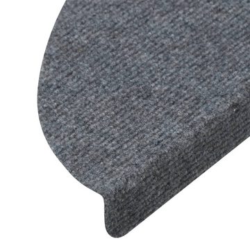 Teppich Stufenmatten Selbstklebend 10 Stk Grau 56x17x3 cm, vidaXL, Höhe: 3 mm