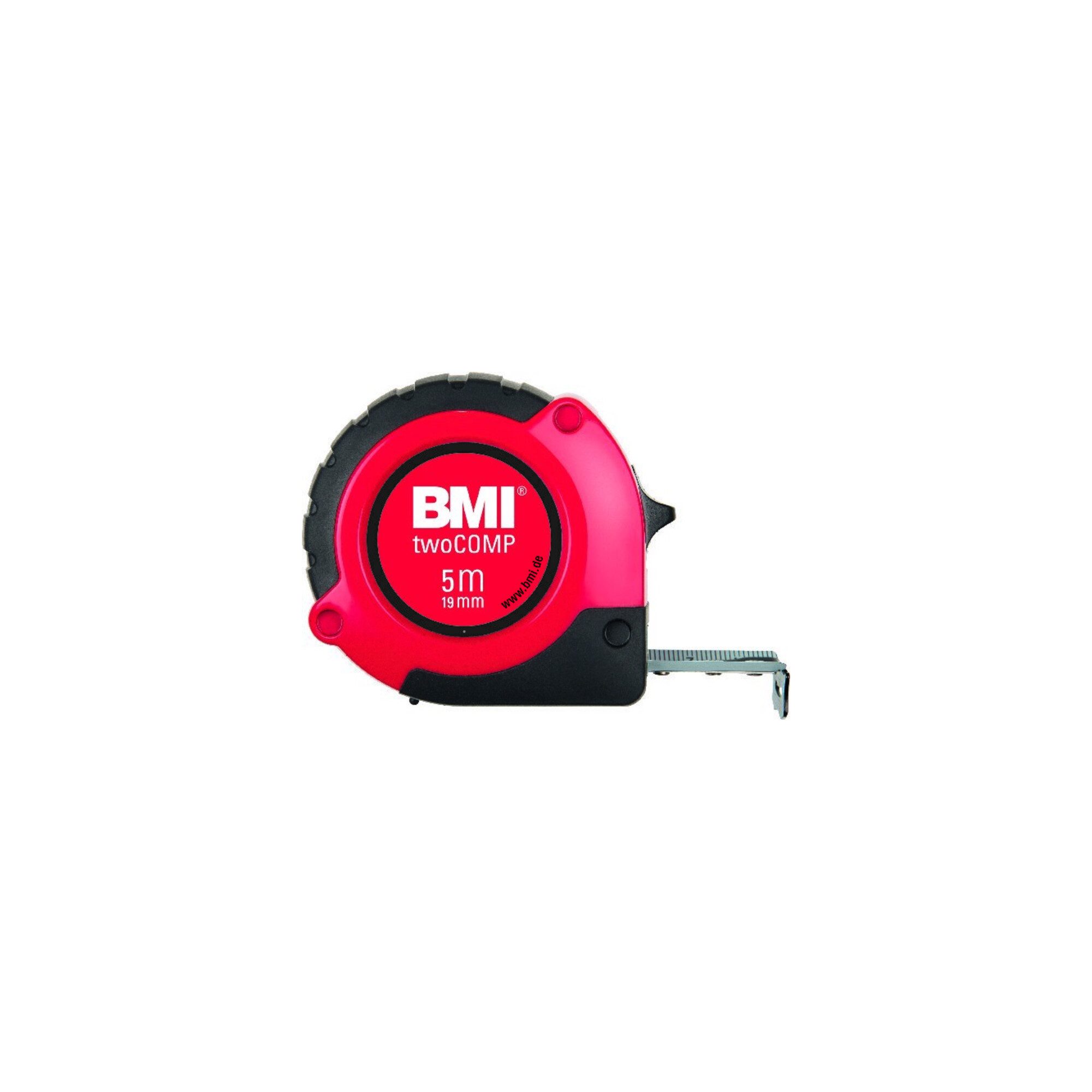 BMI Rollbandmaß BMI Taschenrollbandmaß twoComp L.8m Band-B.25mm mm/cm EG II ABS m.Magn