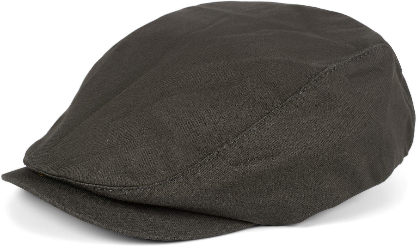 styleBREAKER Flat Cap (1-St) Cabrio Dunkelgrau Cap einfarbig