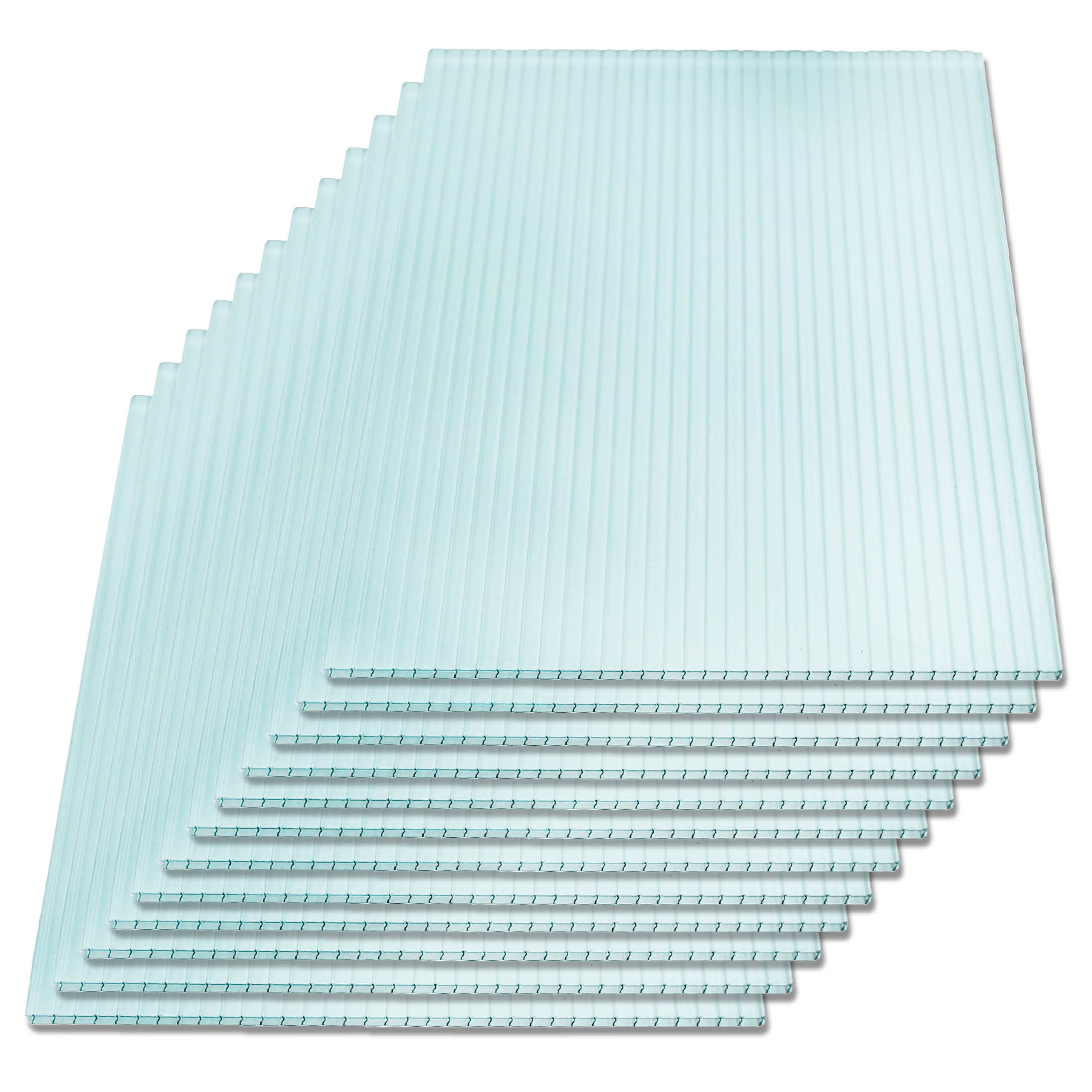 LP projekt Doppelstegplatte Gewächshausplatten 4,6,8,10 mm, Platten für Gewächshaus, 4 mm, (Platten-Set, 5-St., Erhältlich im 5er-, 6er-, 7er-, 8er-, 12er- und 14er-Set)