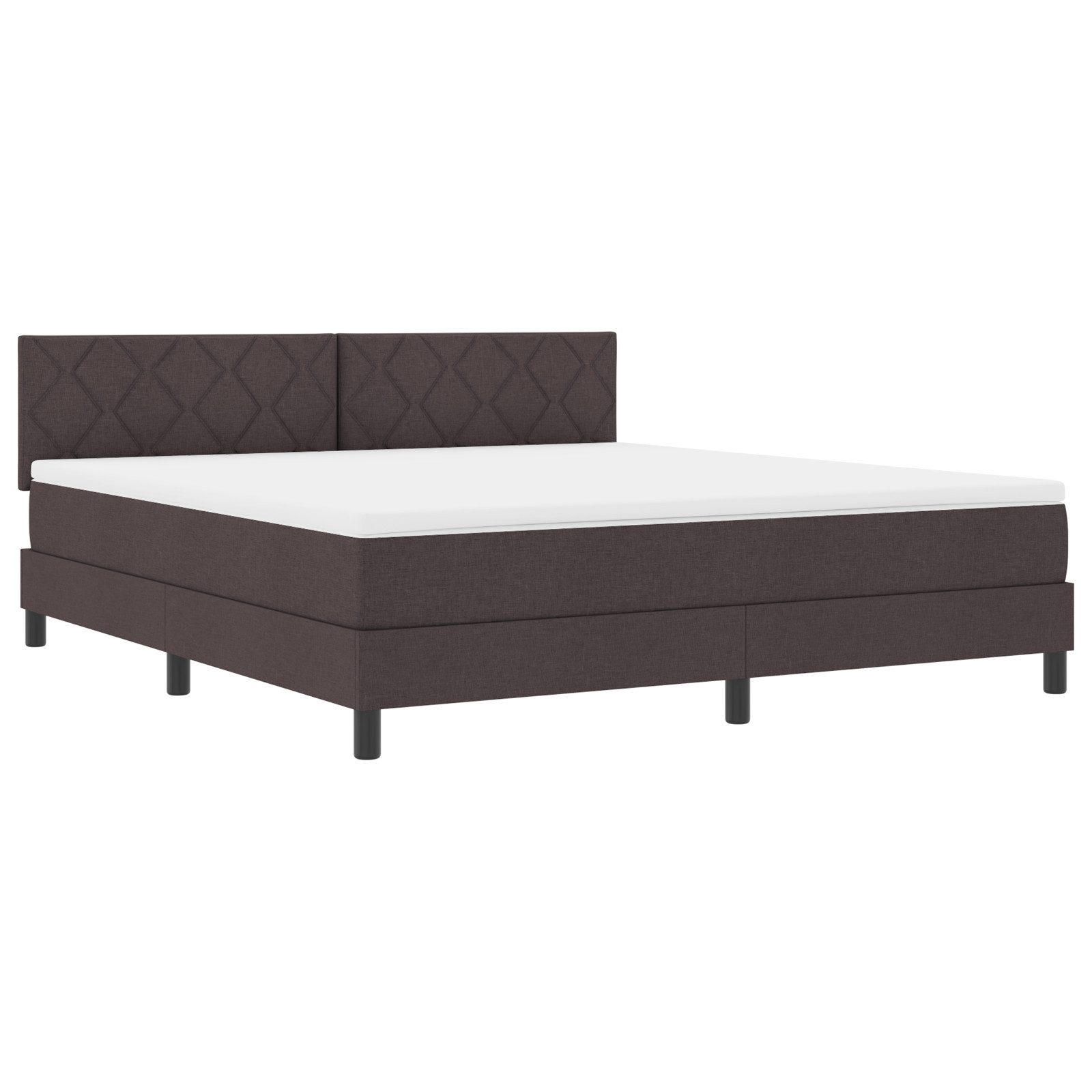 vidaXL Bett Boxspringbett mit Matratze Dunkelbraun günstig online kaufen