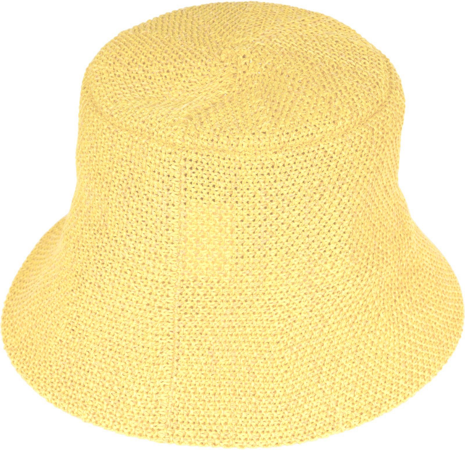 styleBREAKER Fischerhut Fischerhut aus Papierstroh - Knautschhut (1-St)