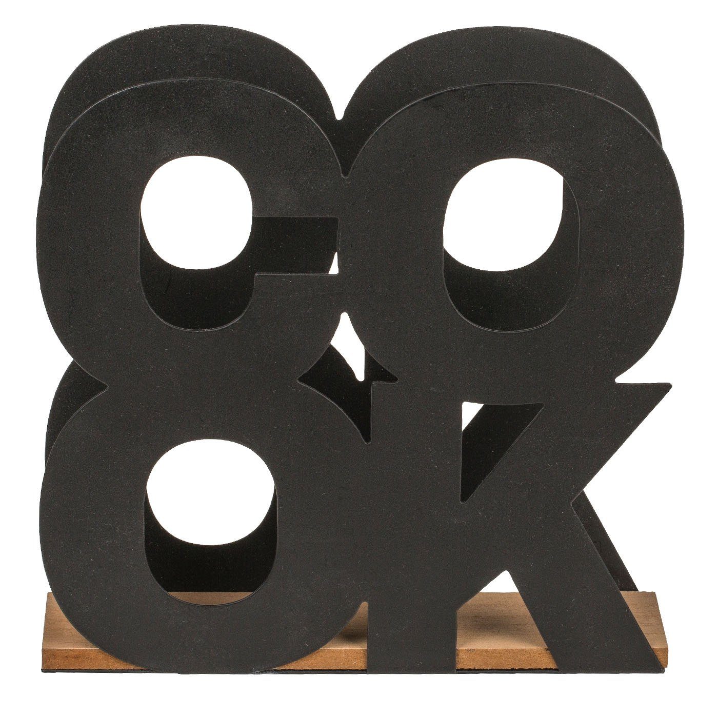 ReWu Serviettenhalter Serviettenhalter Cook aus Metall, mit Holzboden 16,5 x 4 x 16,5 cm, Metall