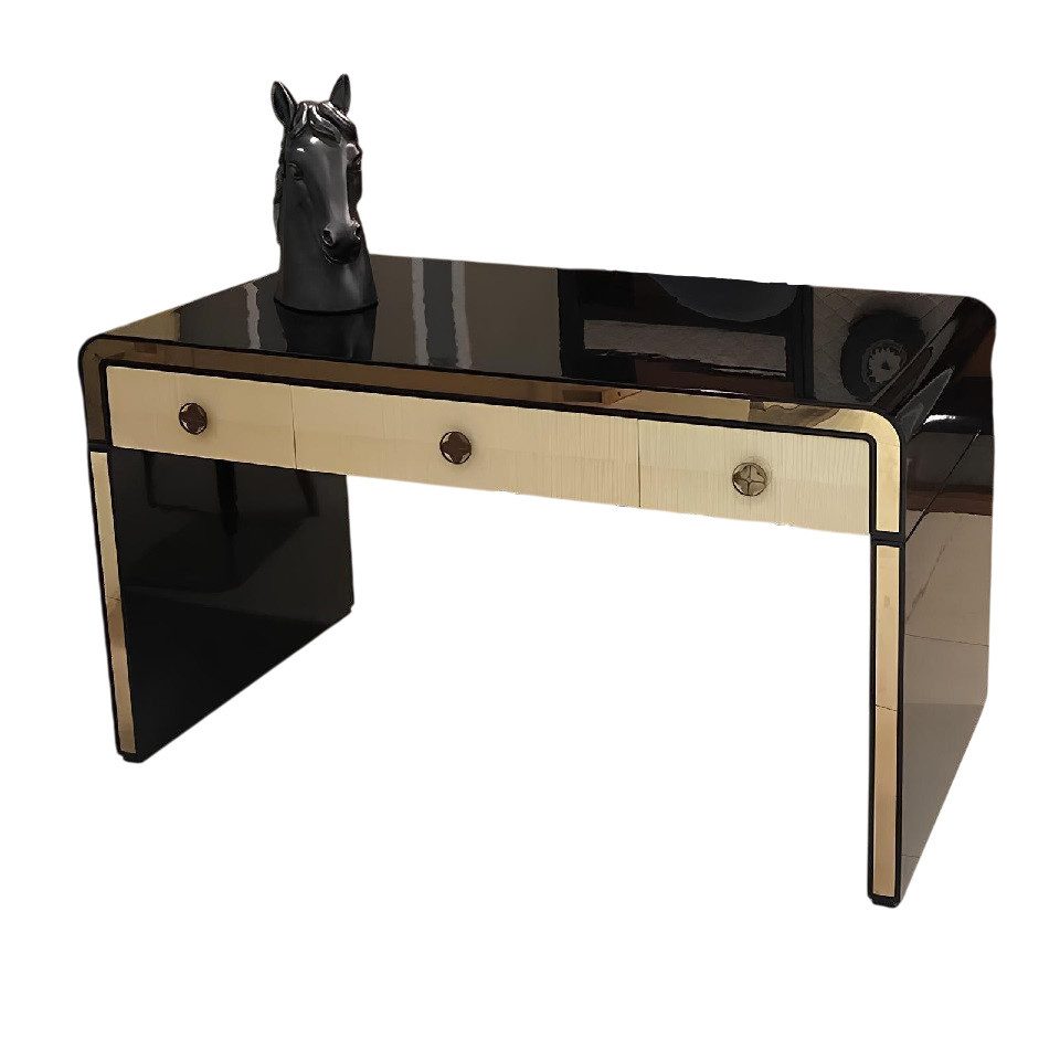 Xlmoebel Schreibtisch Hochglanz Schreibtisch mit luxuriösem Design - Büromöbel aus Metall (1-St., Bürotisch), Hergestellt in Europa