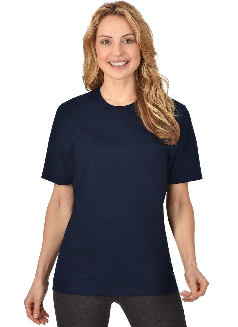 Trigema T-Shirt TRIGEMA Baumwolle 100% aus navy T-Shirt