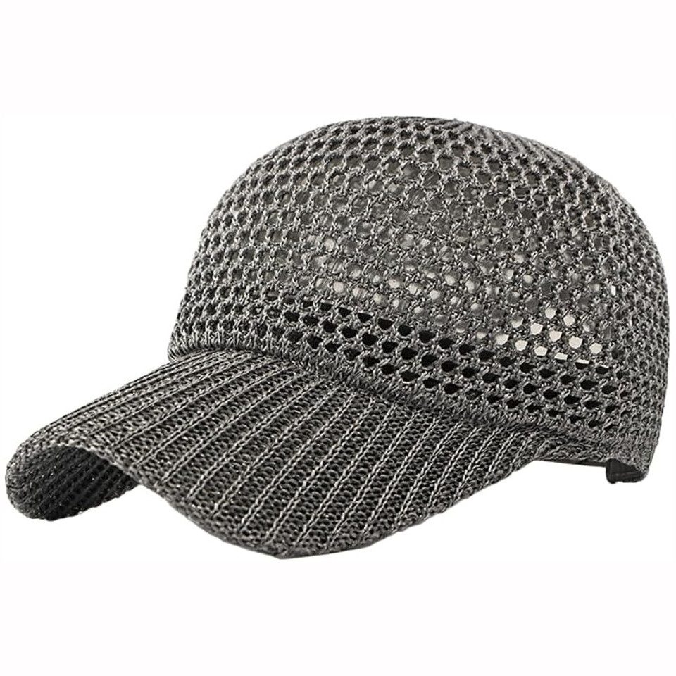 nsihing Sonnenhut Damen-Strick-Mesh-Baseballkappe, Sommer-Sonnenhut verstellbar, geeignet für Outdoor-Reisen und als Sonnenhut