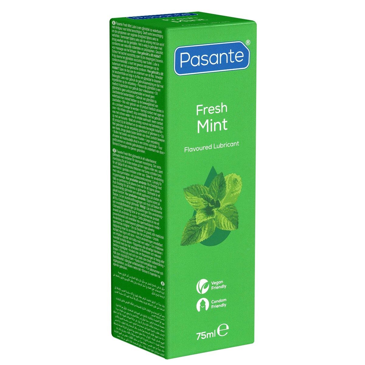 Pasante Gleitgel Tingling Mint Lube (prickelndes Gleitgel mit Minz-Geschmack), Flasche mit 75ml, 1-tlg., lange gleitfähig, nicht klebend, parabenfrei, kondomfreundlich