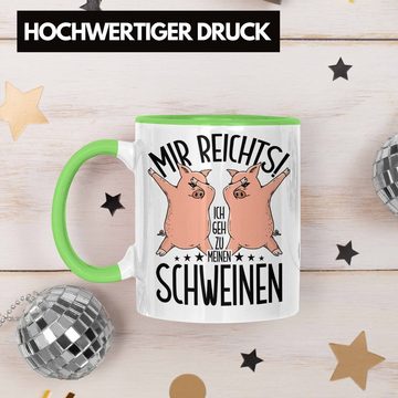 Trendation Tasse Lustige Tasse Geschenk für Schweine-Bauer Geschenkidee Spruch