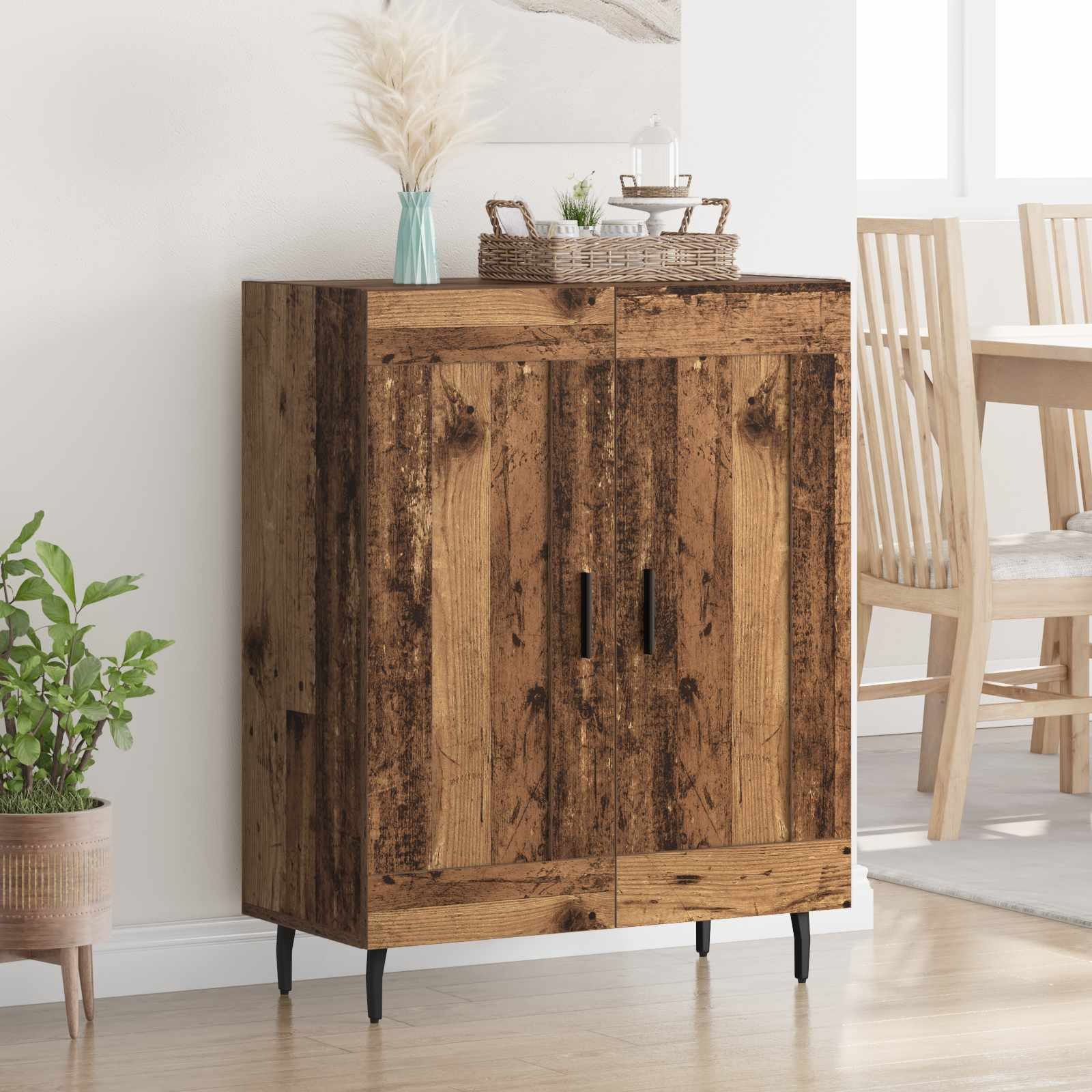 vidaXL Sideboard Sideboard Altholz 69,5 x 34 x 90 cm Verbundholz und Eisen (1 St)