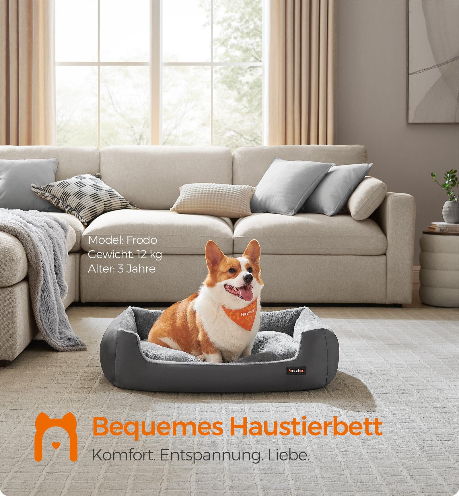 FEANDREA Tierbett, L/XL Hundebett, Hundekorb mit günstig online kaufen