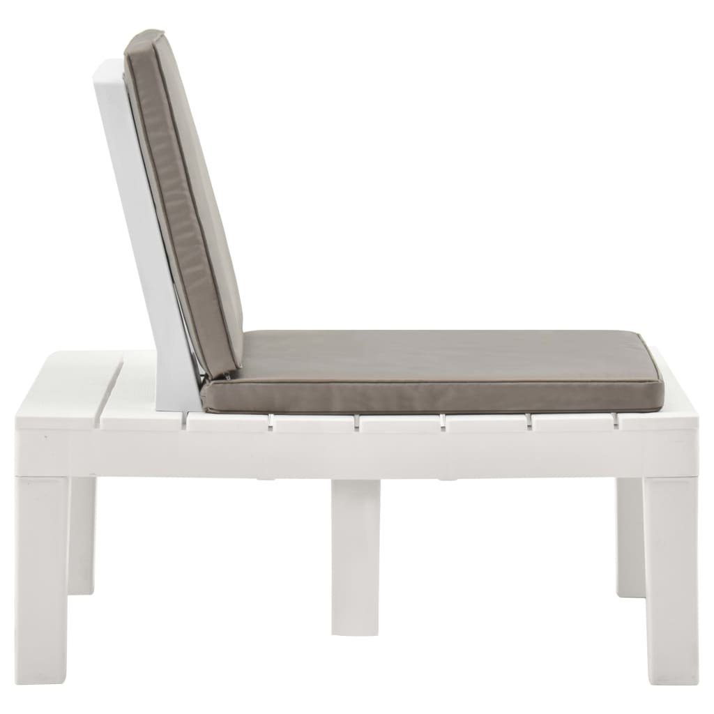 Gartenstuhl Sitzpolster Weiß furnicato mit Garten-Lounge-Stuhl Kunststoff