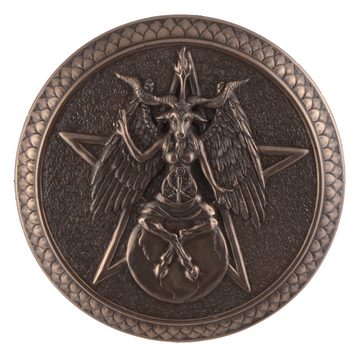 Vogler direct Gmbh Aufbewahrungsbox Pentagrammdose mit Gottheit Baphomet - rund by Veronese, von Hand bronziert, LxBxH: ca. 10x10x6cm