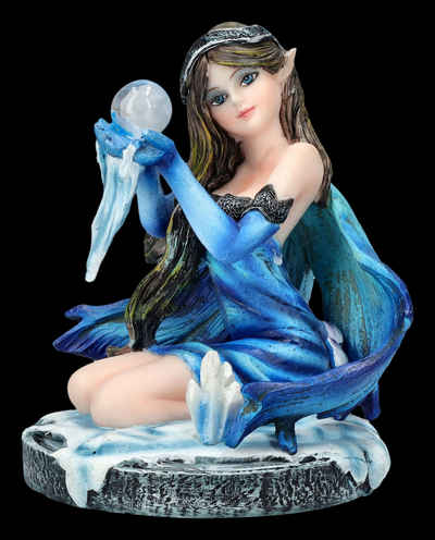 Figuren Shop GmbH Fantasy-Figur Elfen Figur klein blau - Winara Winter Fee - Fee Fantasy Dekoration De