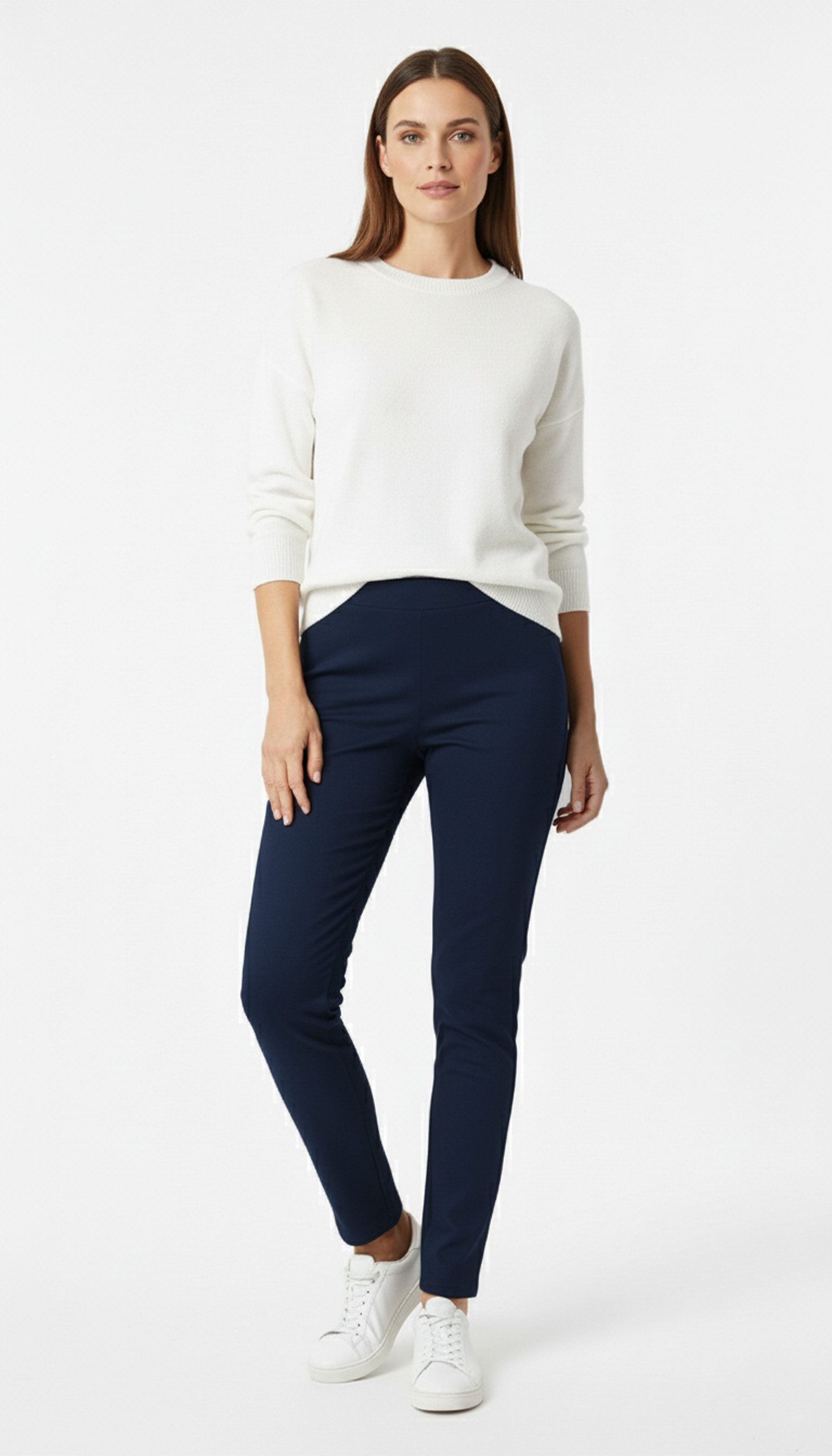 Kendindza Collection Stretch-Hose Bequeme Stoffhose elegant Slim Fit Gummib günstig online kaufen