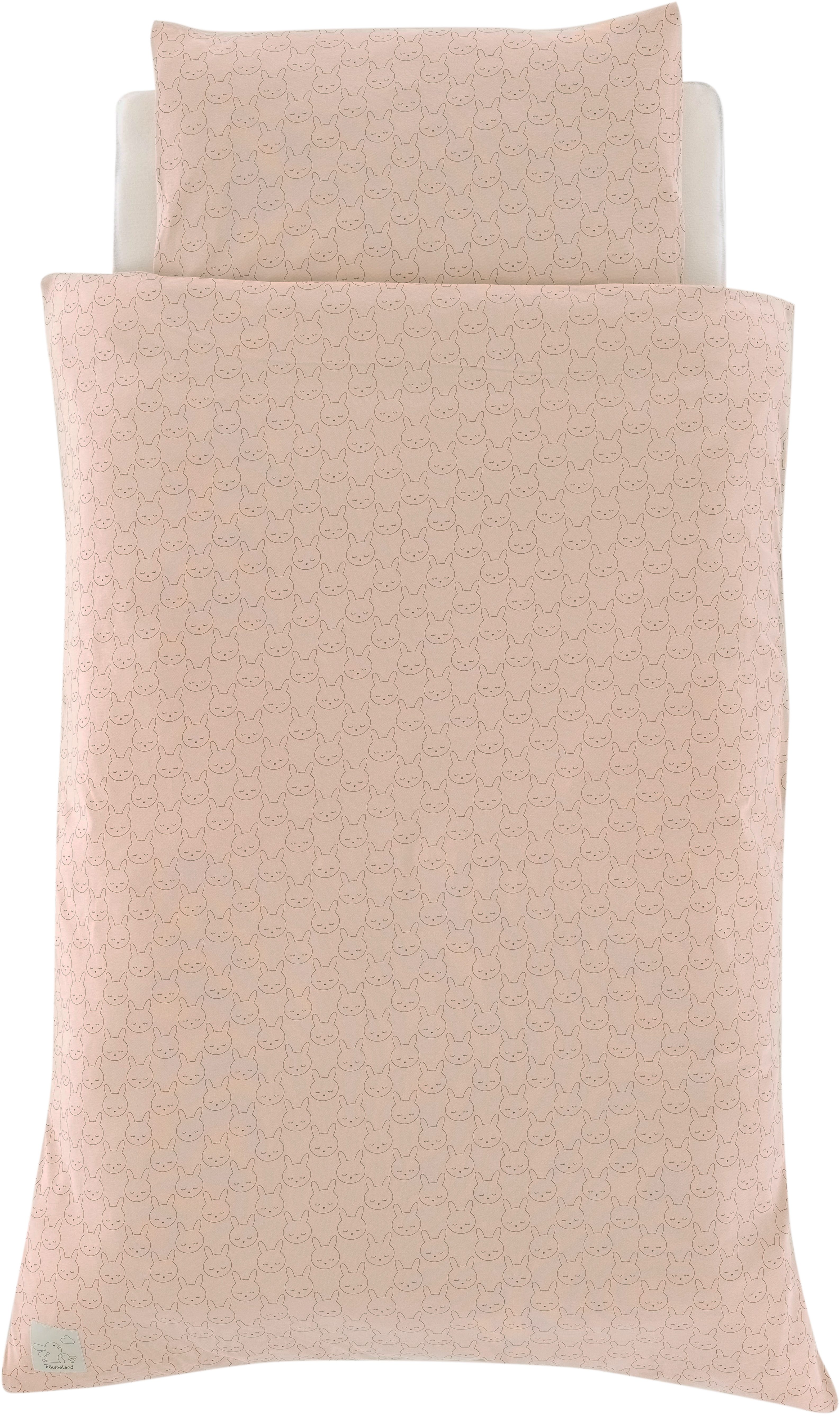 Träumeland Babybettwäsche Jersey Kuschelhase, Jersey, 2 teilig, mit Allover-Print