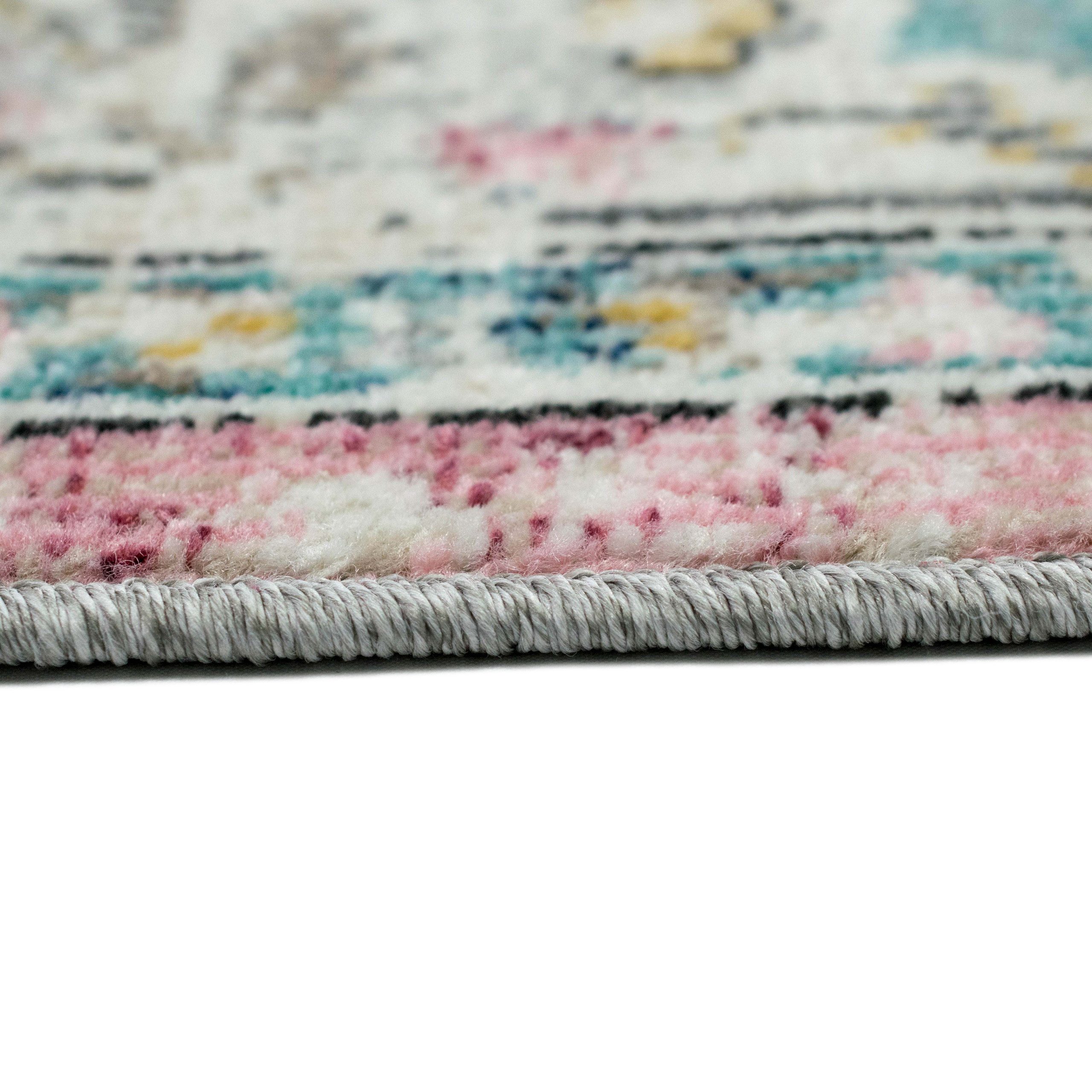 Carpetia Outdoorteppich In- und Outdoor, rund, Höhe: 5 mm, mit orientalischem Vintage-Ornamentmuster