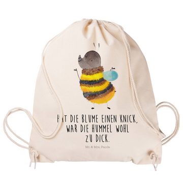 Mr. & Mrs. Panda Sporttasche Hummel flauschig - Transparent - Geschenk, lustige Sprüche, Beutel, B (1-tlg), Umweltfreundlich