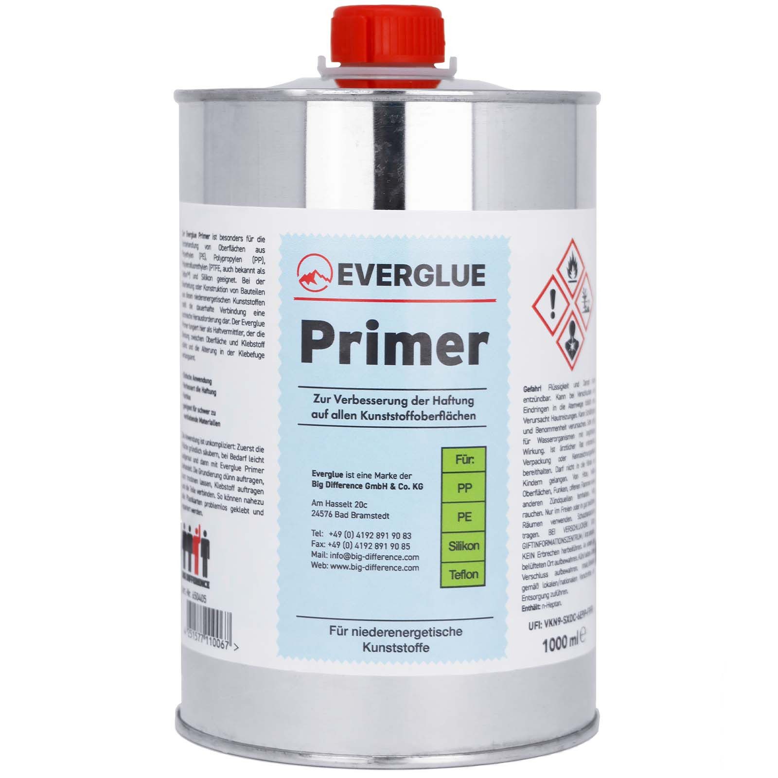 Everglue Universalgrundierung Everglue Primer Haftvermittler für PE, PP, PTFE, Silikon 1L