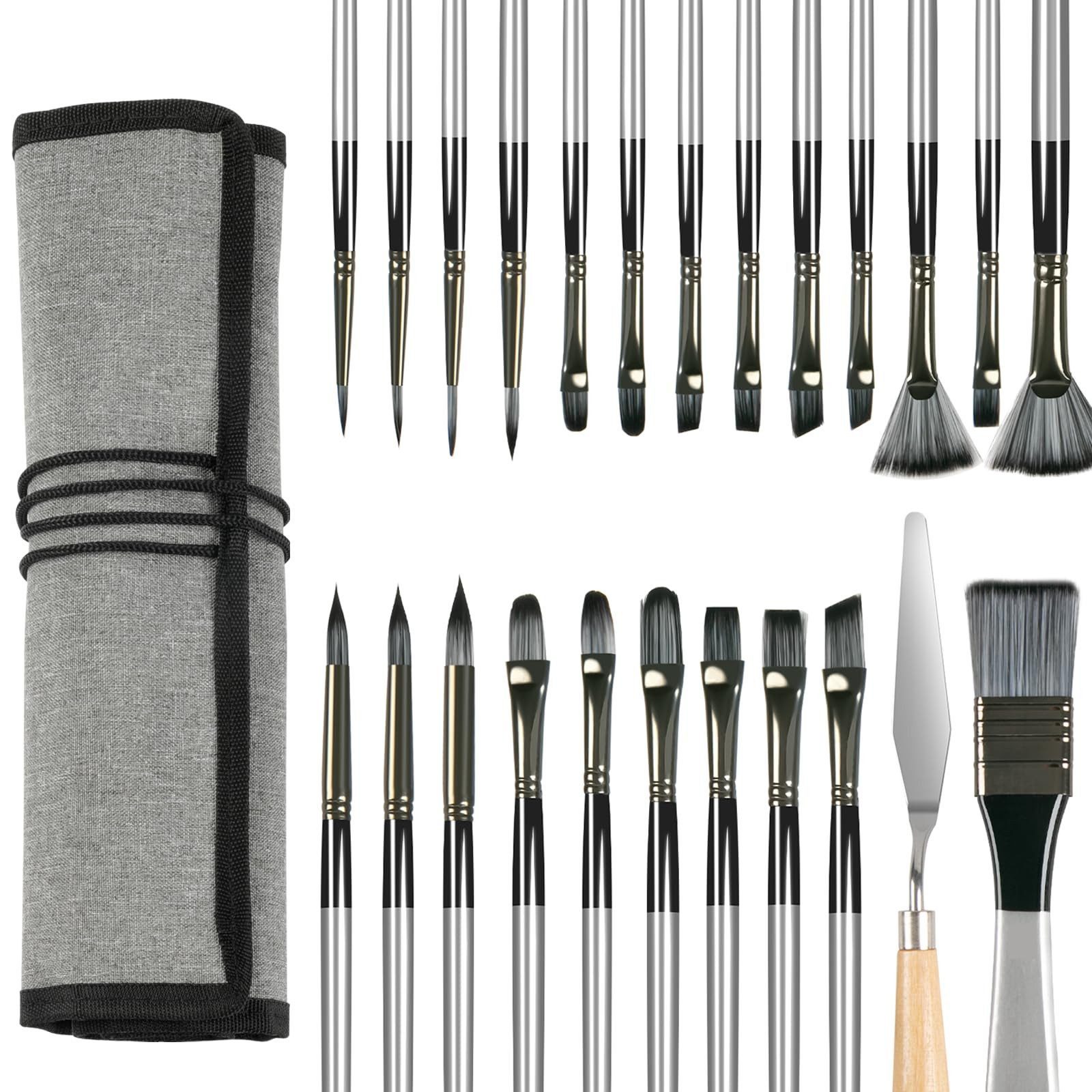 Pinsel Acrylpinsel, Synthetisches Nylon-Pinsel -Set für Acrylfarben