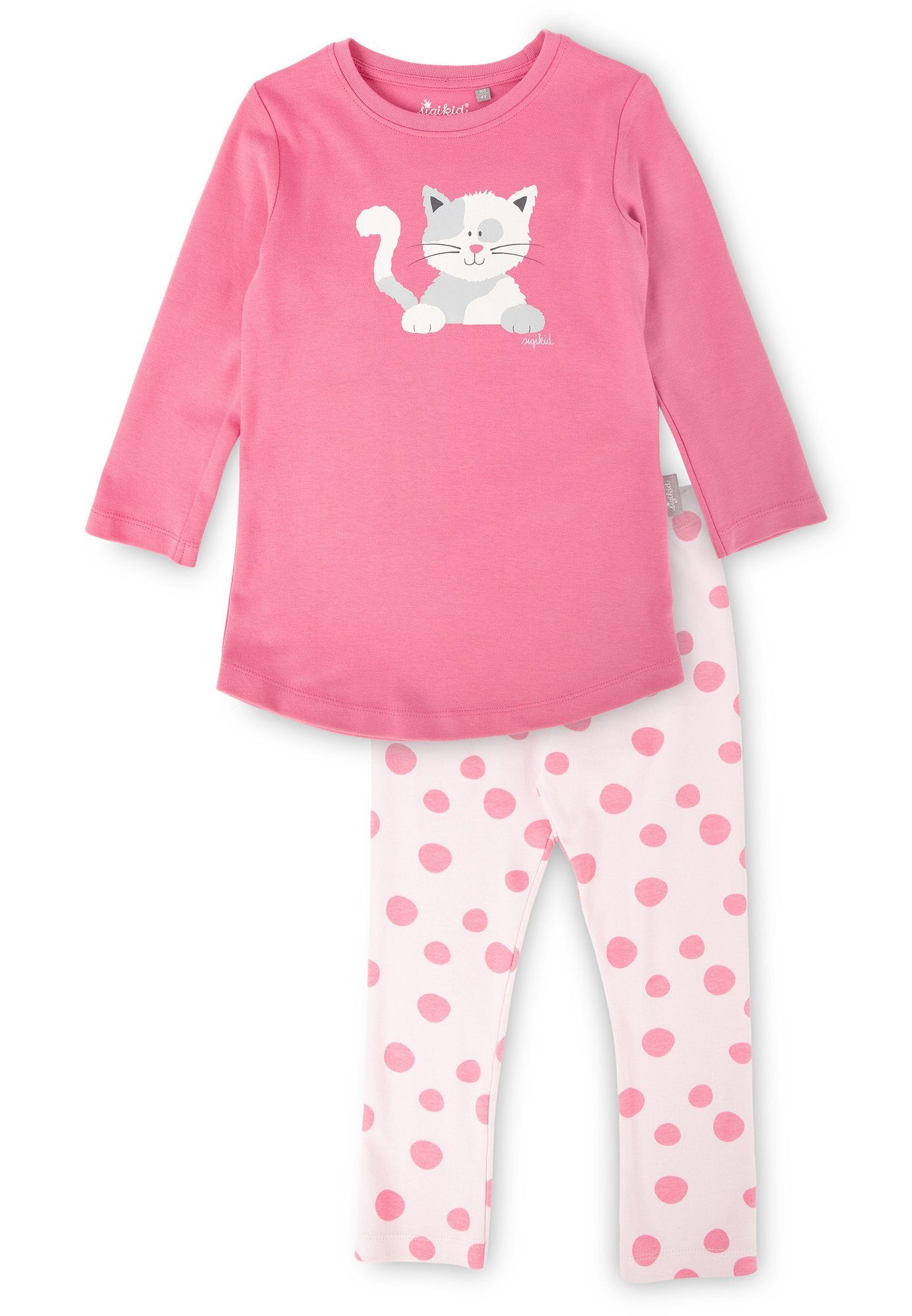 Sigikid Pyjama Kinder Nachtwäsche Pyjama, Bio-Baumwolle (2 tlg) pink