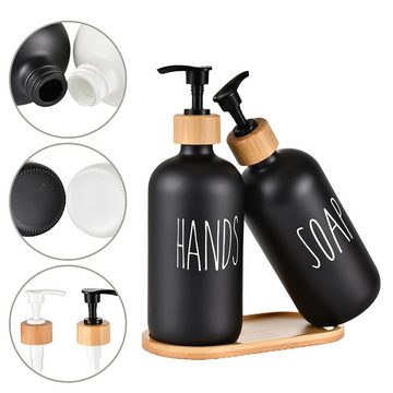 GelldG Seifenspender Seifenspender Matt Badezimmer Set, Shampoo Lotion Handseifenspender