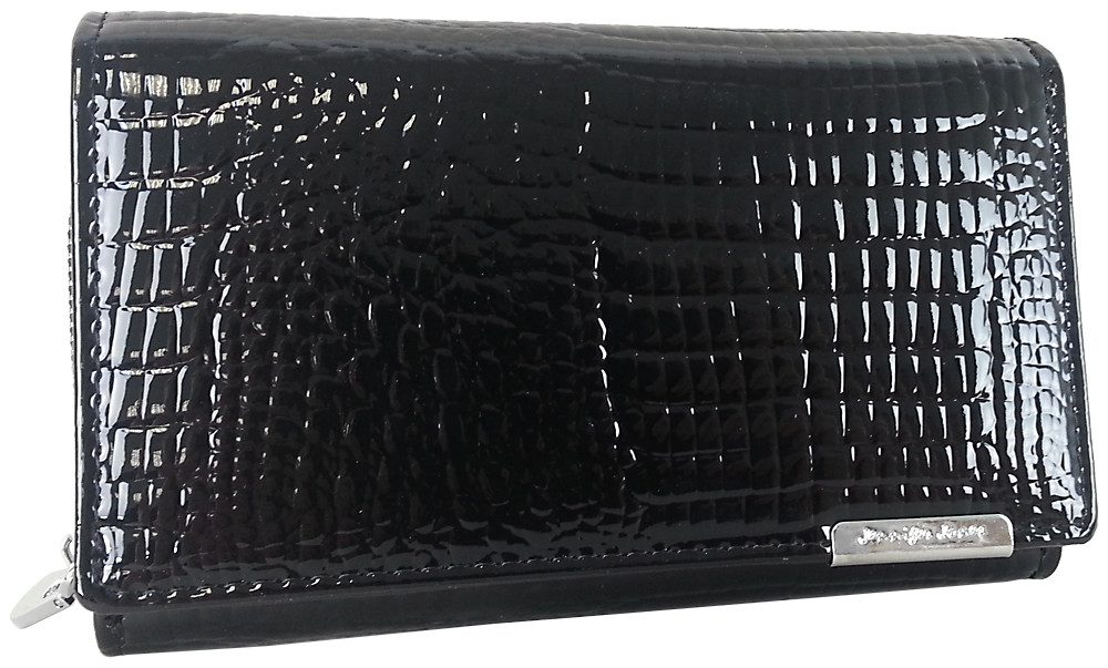 J JONES JENNIFER JONES Geldbörse Damen Leder Portmonee in Croco-Glanz-Optik günstig online kaufen