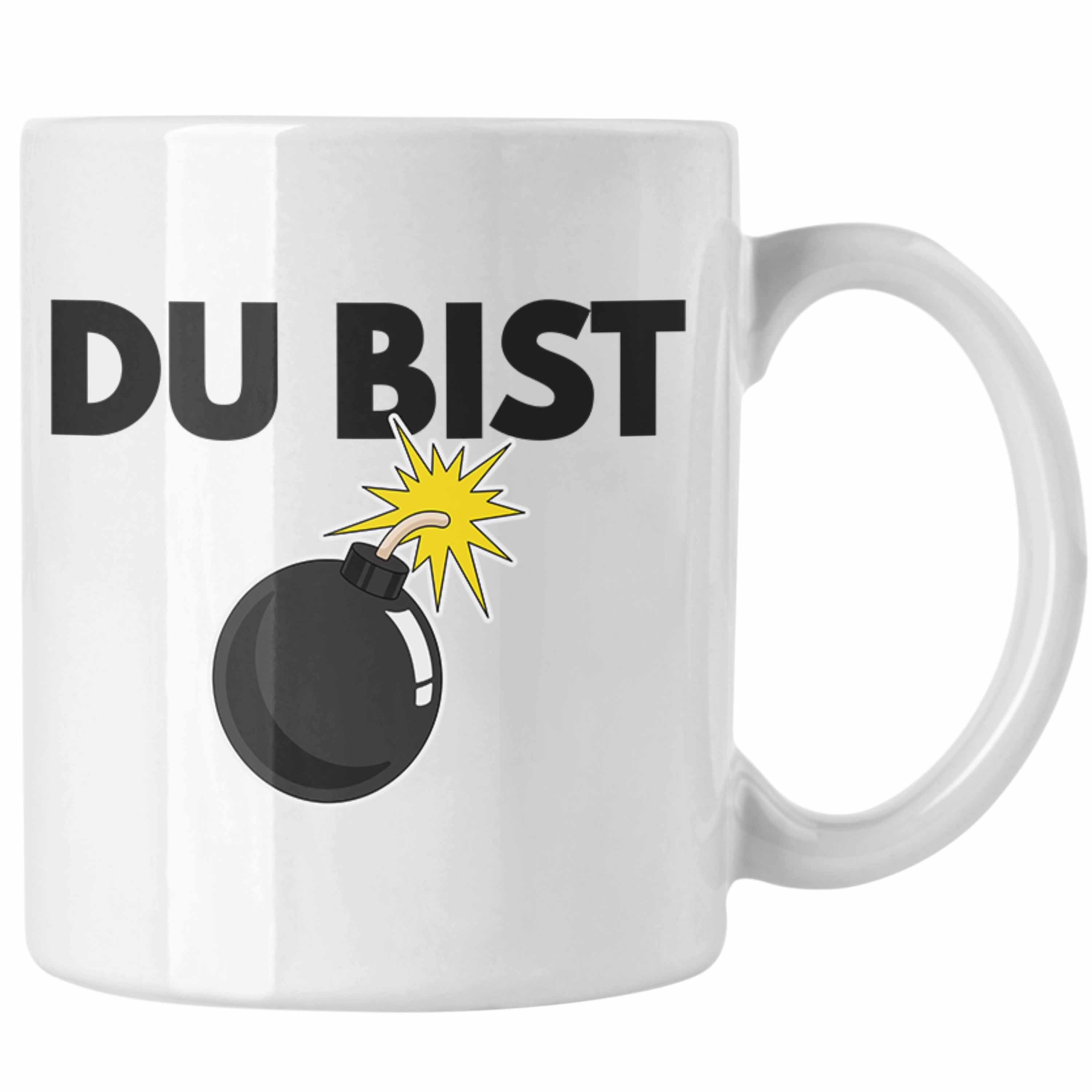 Trendation Tasse Trendation Du Bist Bombe Lustige Tasse mit Spruch