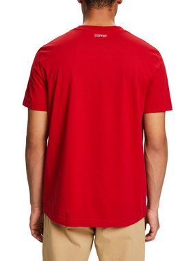 Esprit T-Shirt T-Shirt mit floralem Print und Logo (1-tlg)