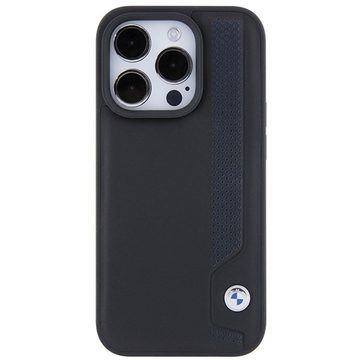 BMW Smartphone-Hülle BMW Apple iPhone 15 Pro Hardcase Leather Schutzhülle Cover Schwarz
