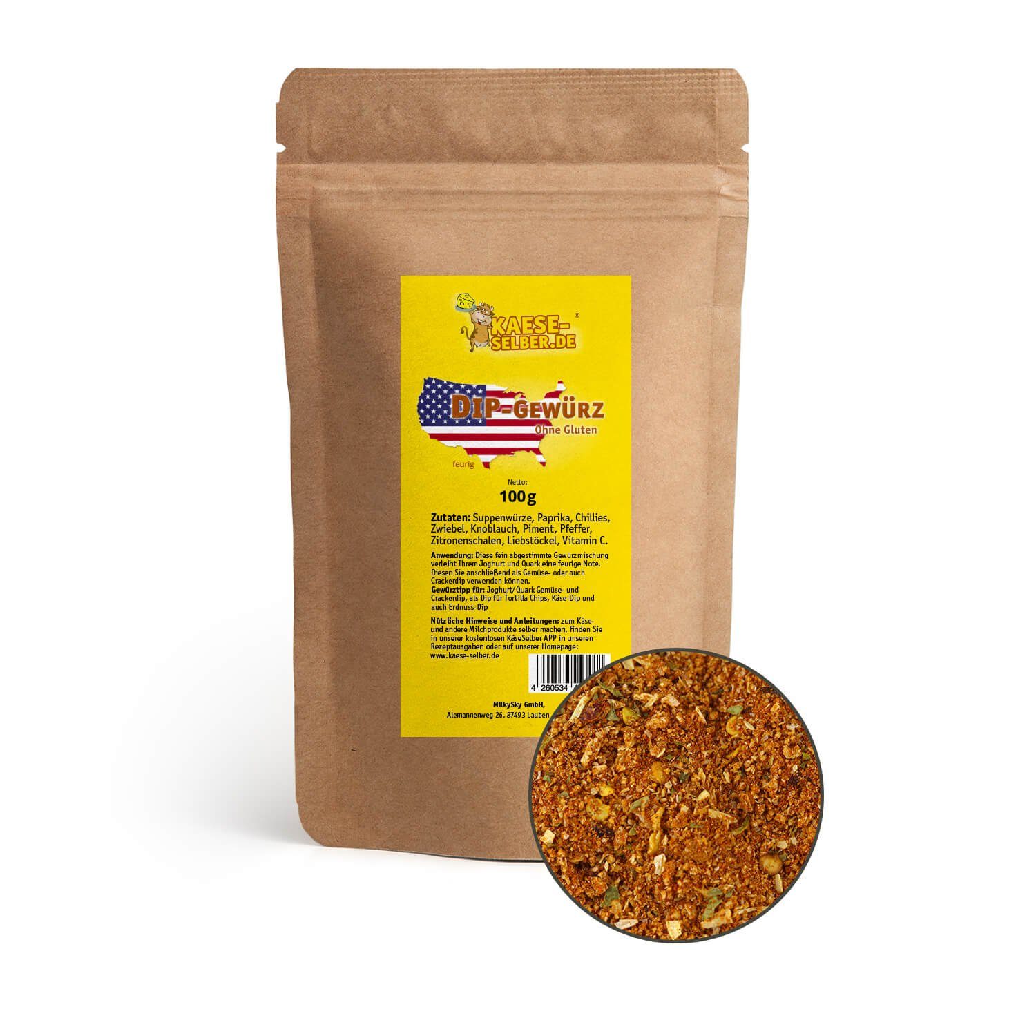 Back-Set Dip-Gewürz 100 g - Gewürzmischung - Gemüse-, Tortilla-, Cracker-Dip