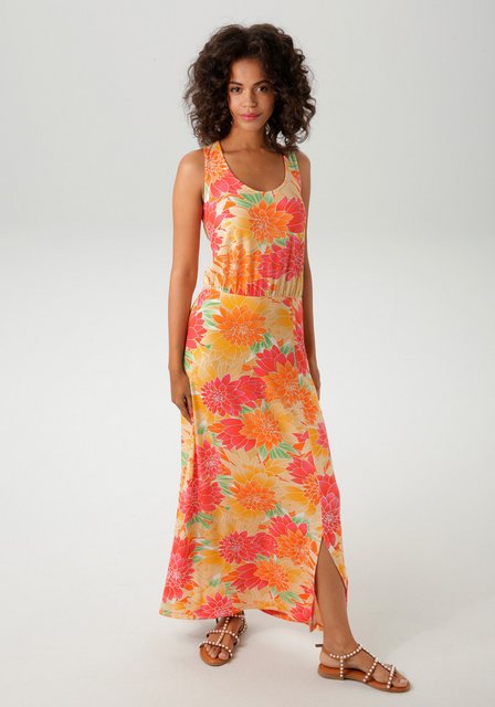 Aniston CASUAL Sommerkleid mit großflächigen, farbenfrohen Blüten bedruckt günstig online kaufen