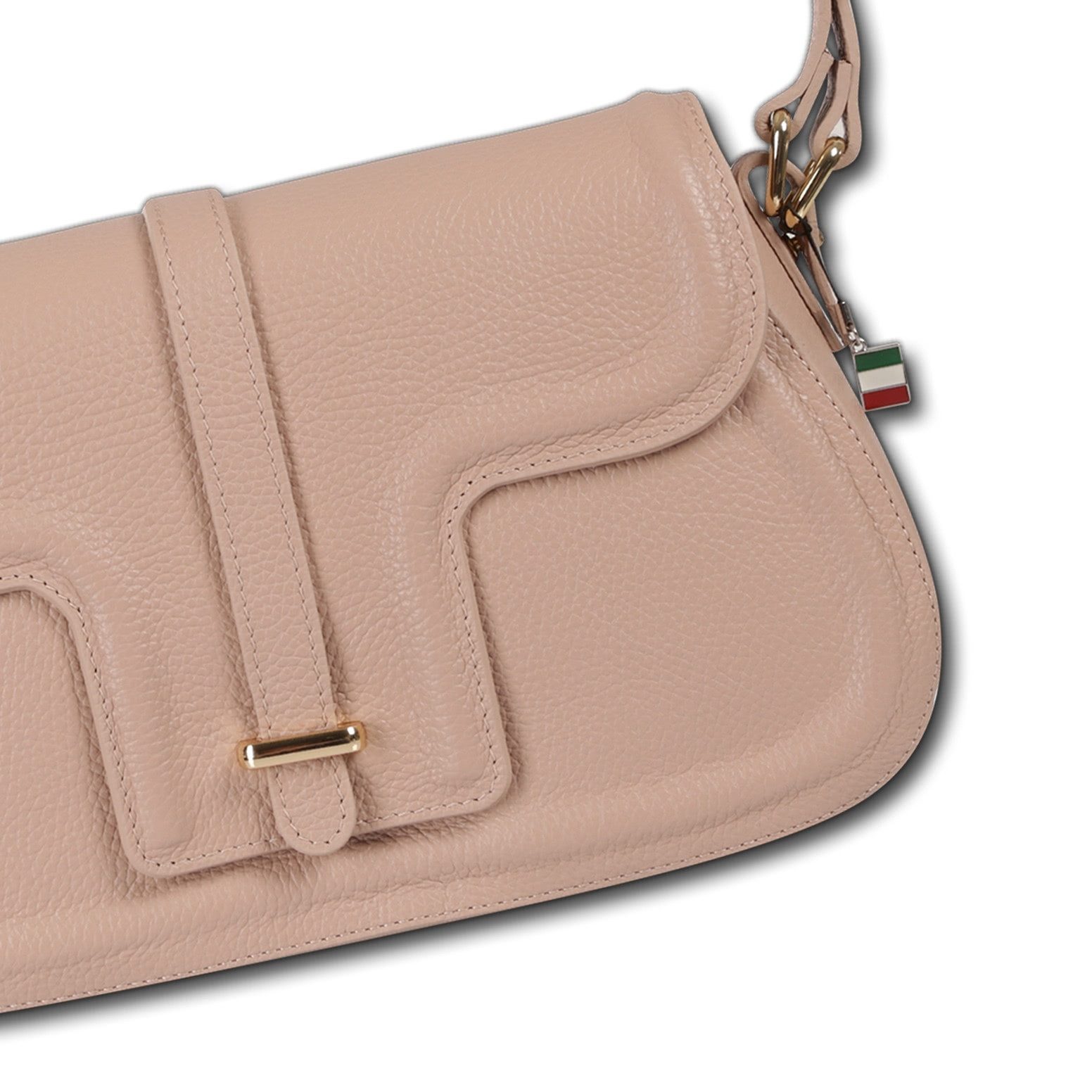 FLORENCE Schultertasche Florence Damen Schultertasche Leder (Schultertasche), Damen Schultertasche Leder, altrosa ca. 33cm x ca. 20cm hoch