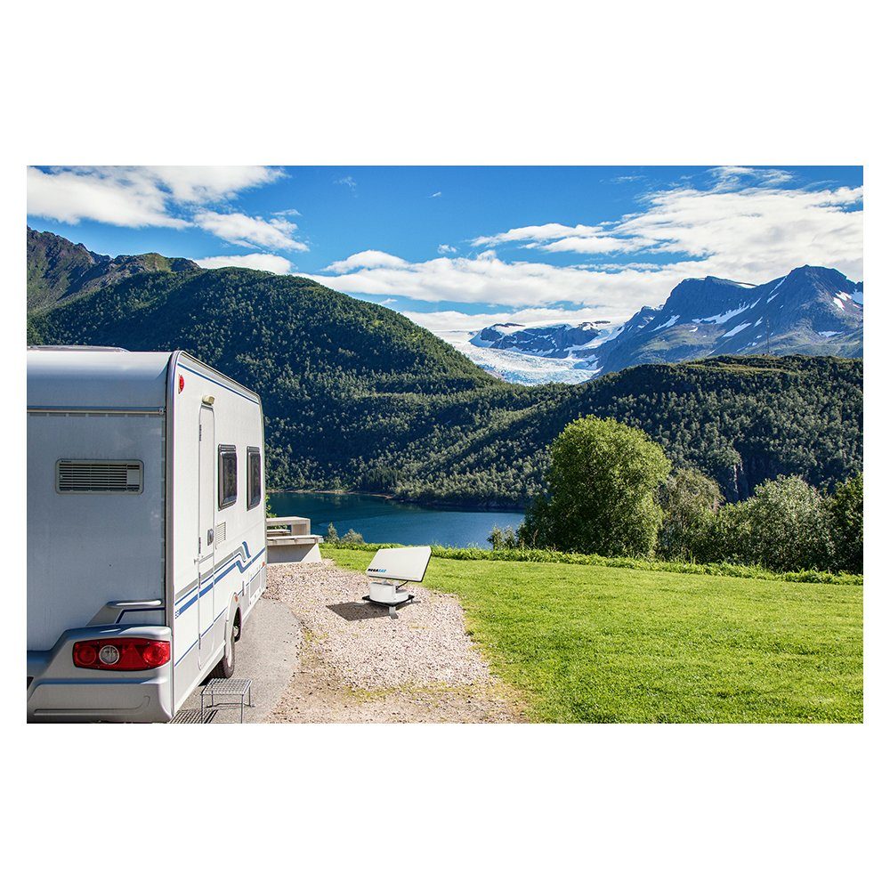 kompakt Megasat Grundplatte Single für Sat-Anlage Camping Mobil-Kit Megasat Carvanman Twin