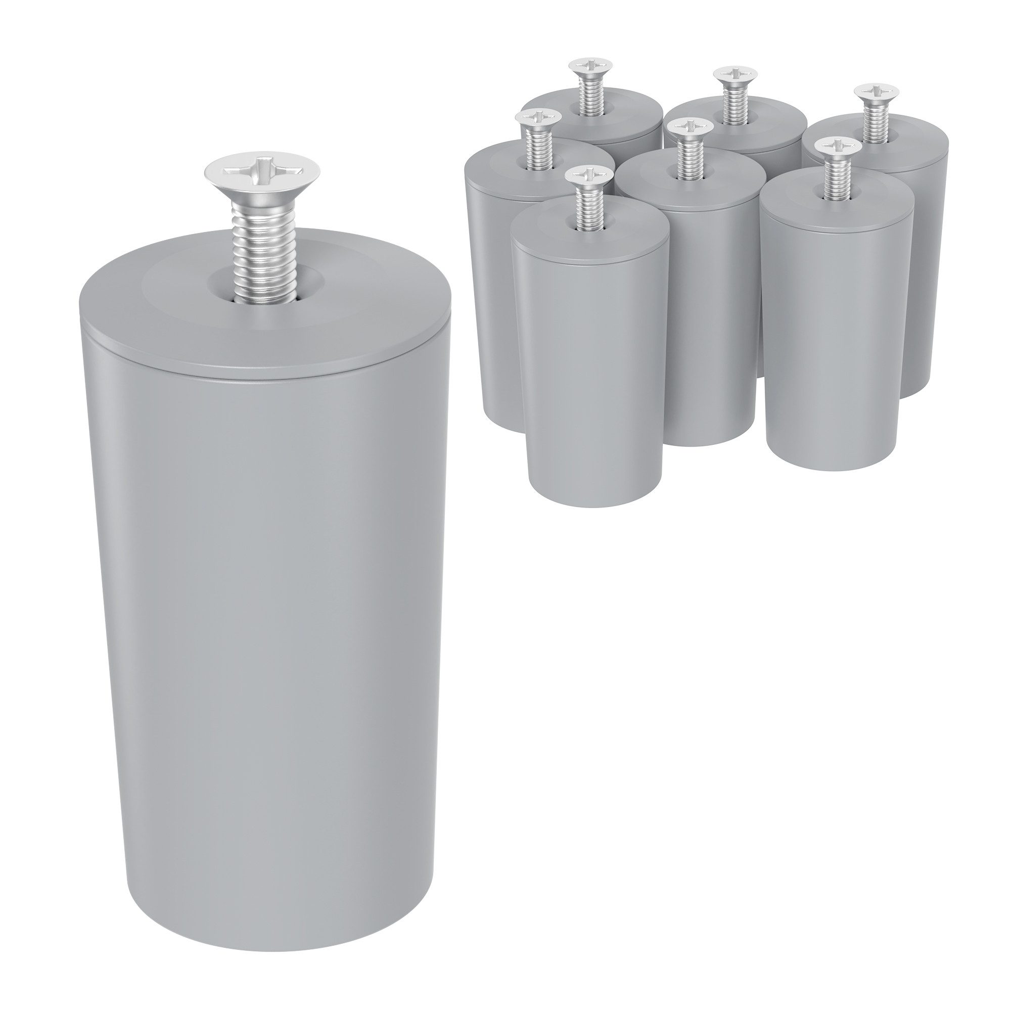 ECENCE Rollladen-Anschlagstopper 8er Set Anschlag-Puffer Grau Stopper für Rolladen, 8-St.
