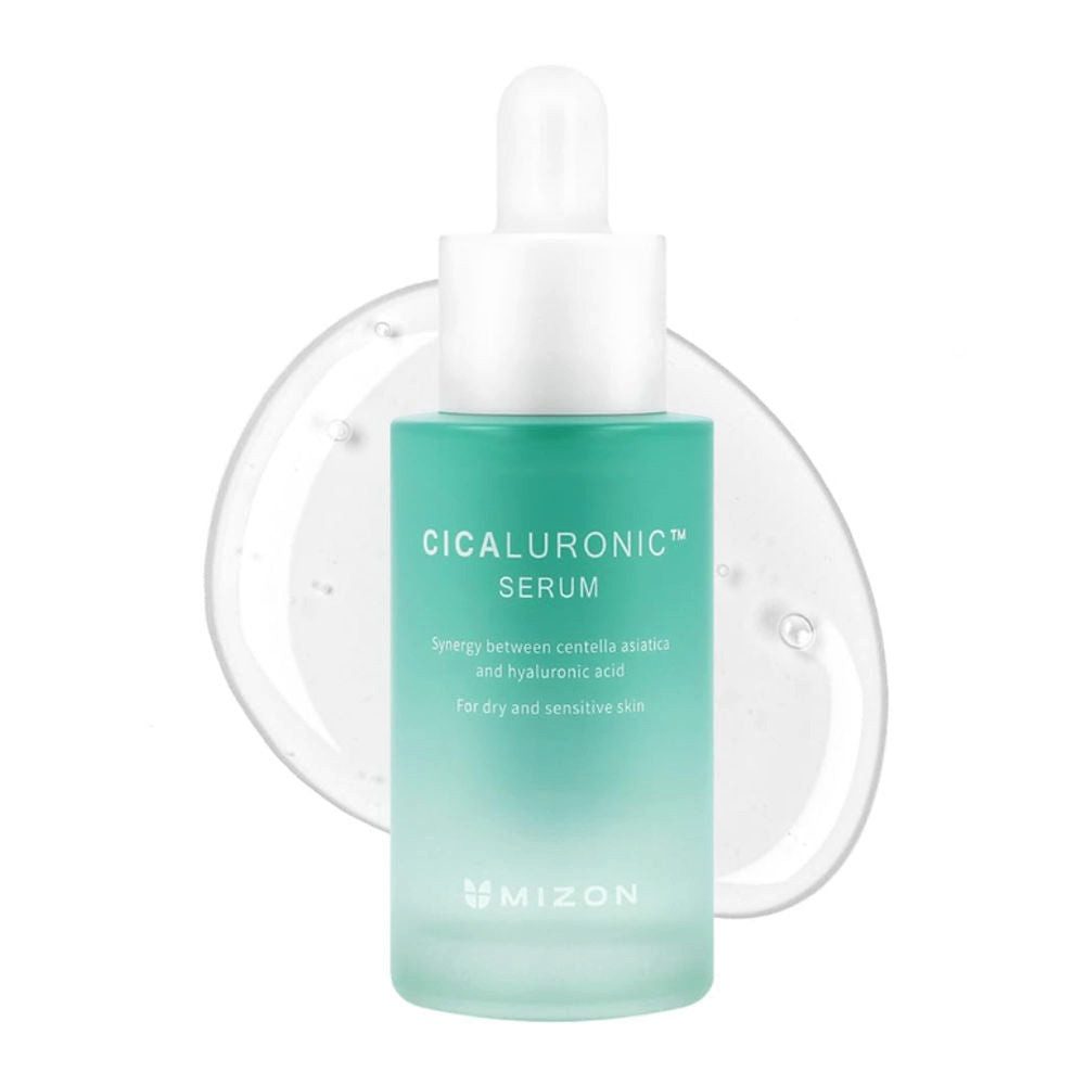 Mizon Gesichtsserum MIZON, Cicaluronic Serum - 30 ml, Beruhigendes Cica-Serum mit Hyaluronsäure für sensible Haut