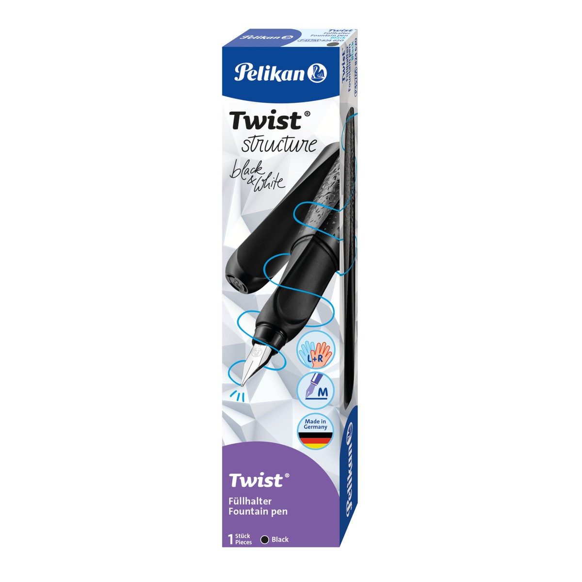 Pelikan Füller Pelikan Füller Twist structure M schwarz Faltschachtel