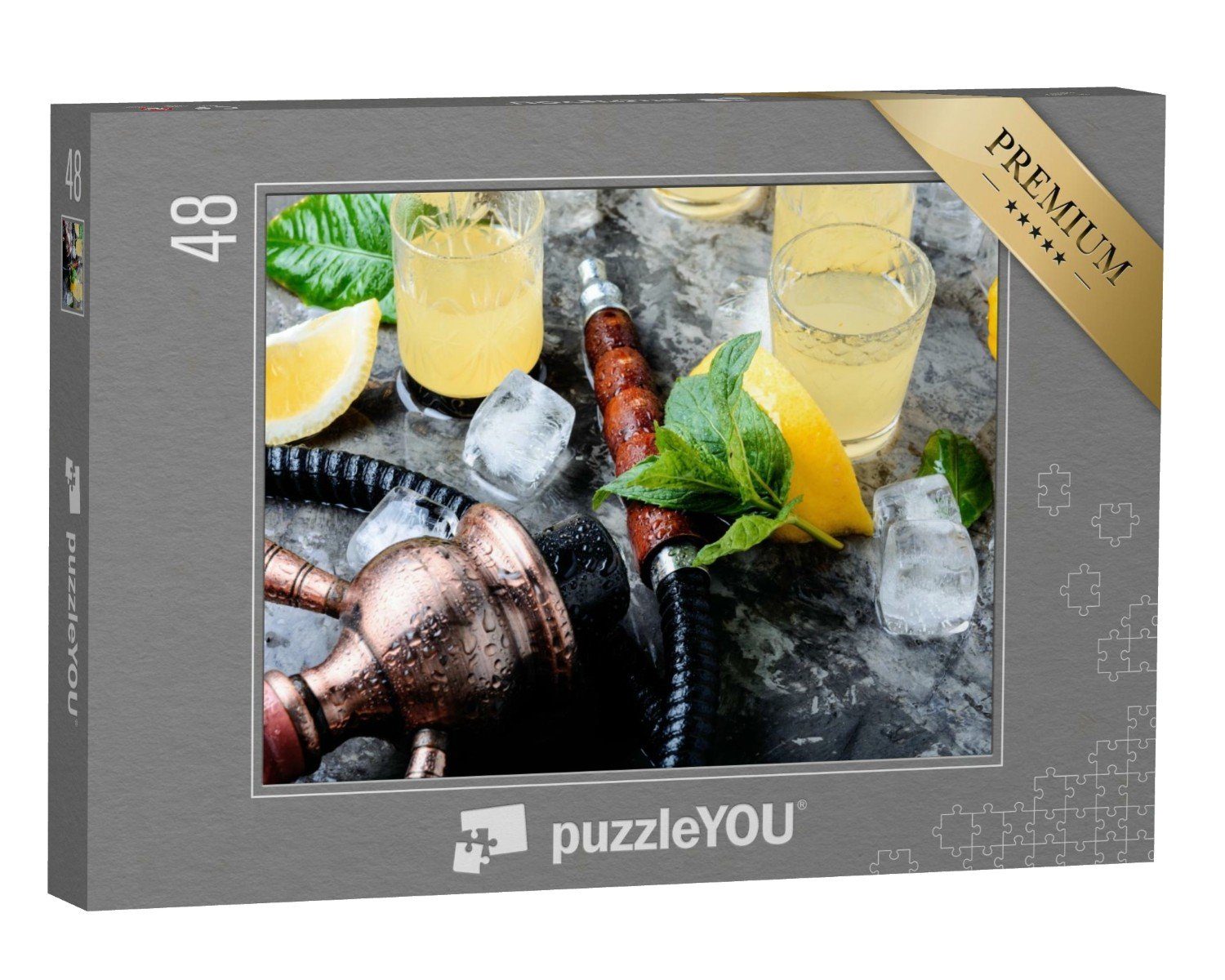 puzzleYOU Puzzle Shisha und frische Getränke, 48 Puzzleteile, puzzleYOU-Kollektionen Getränke