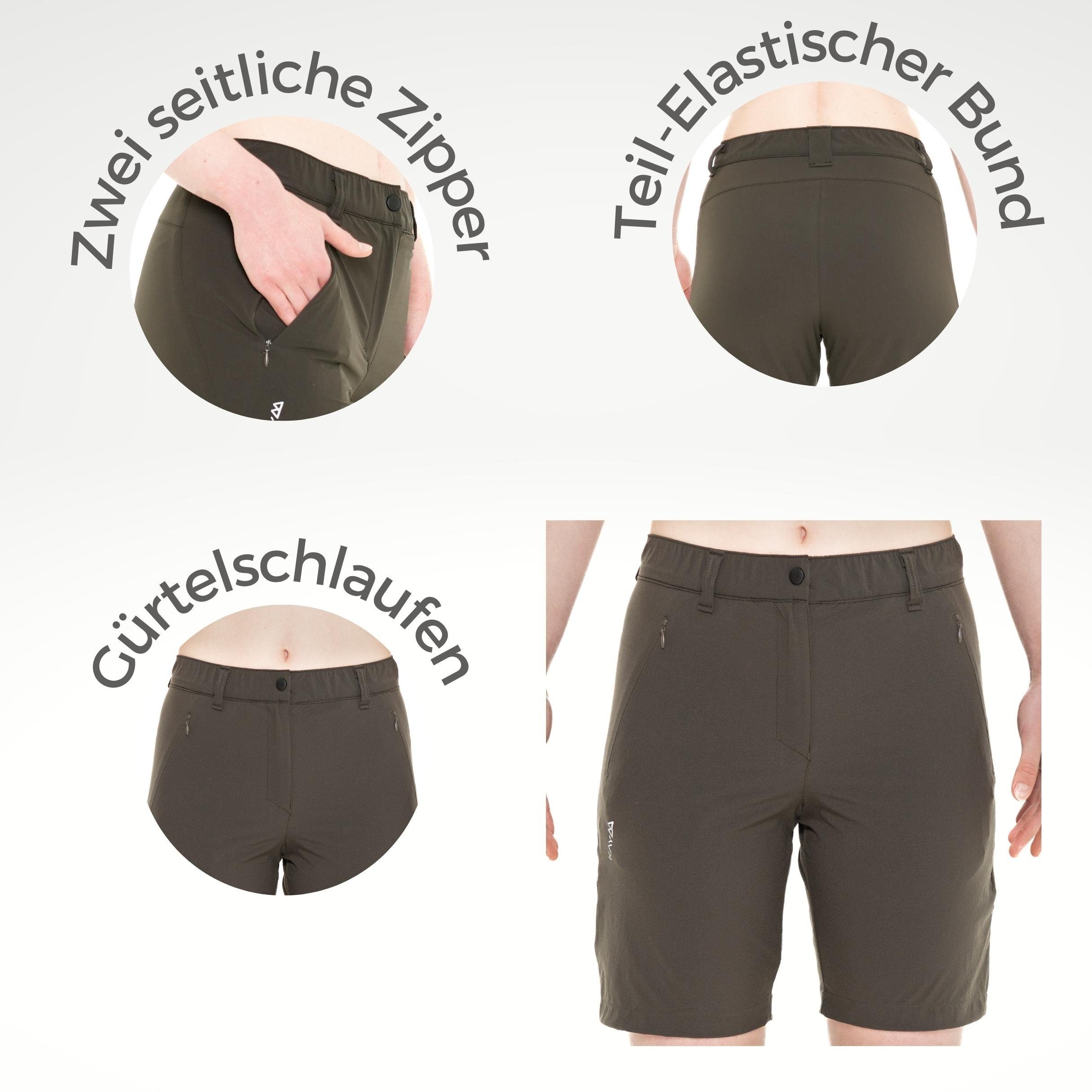 Hose Anthra kurz Trekkingshorts Outdoor Kaymountain Ibiza Damen Leicht 40 Trekking Ultra Wander